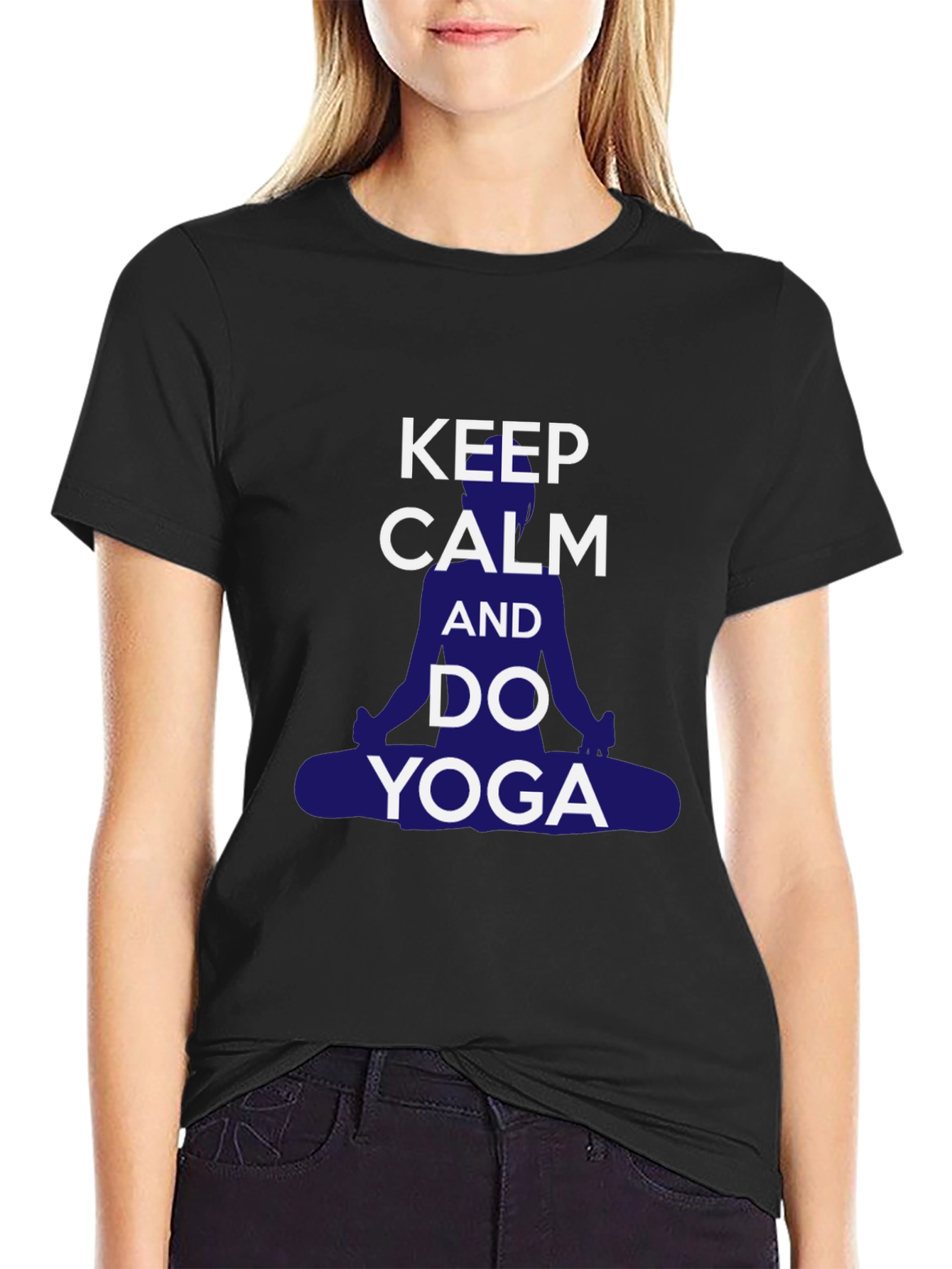 Keep Calm Yoga T-Shirt - Mens Casual Graphic Tee