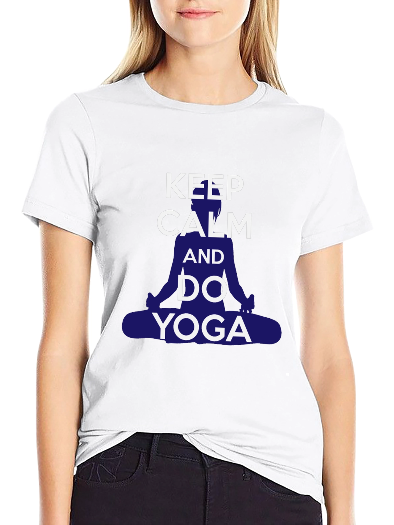 Keep Calm Yoga T-Shirt - Mens Casual Graphic Tee