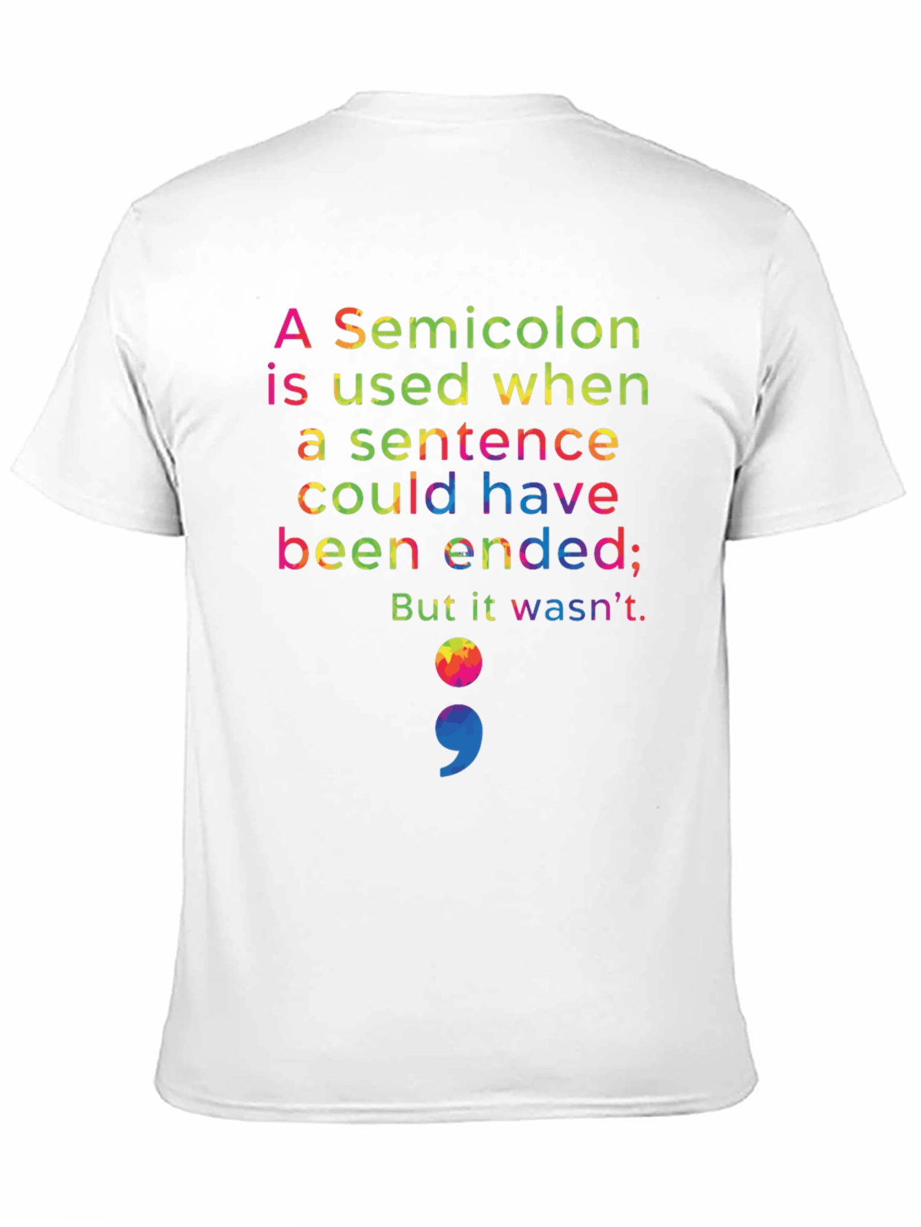 Semicolon Mental Health Awareness Graphic Tee