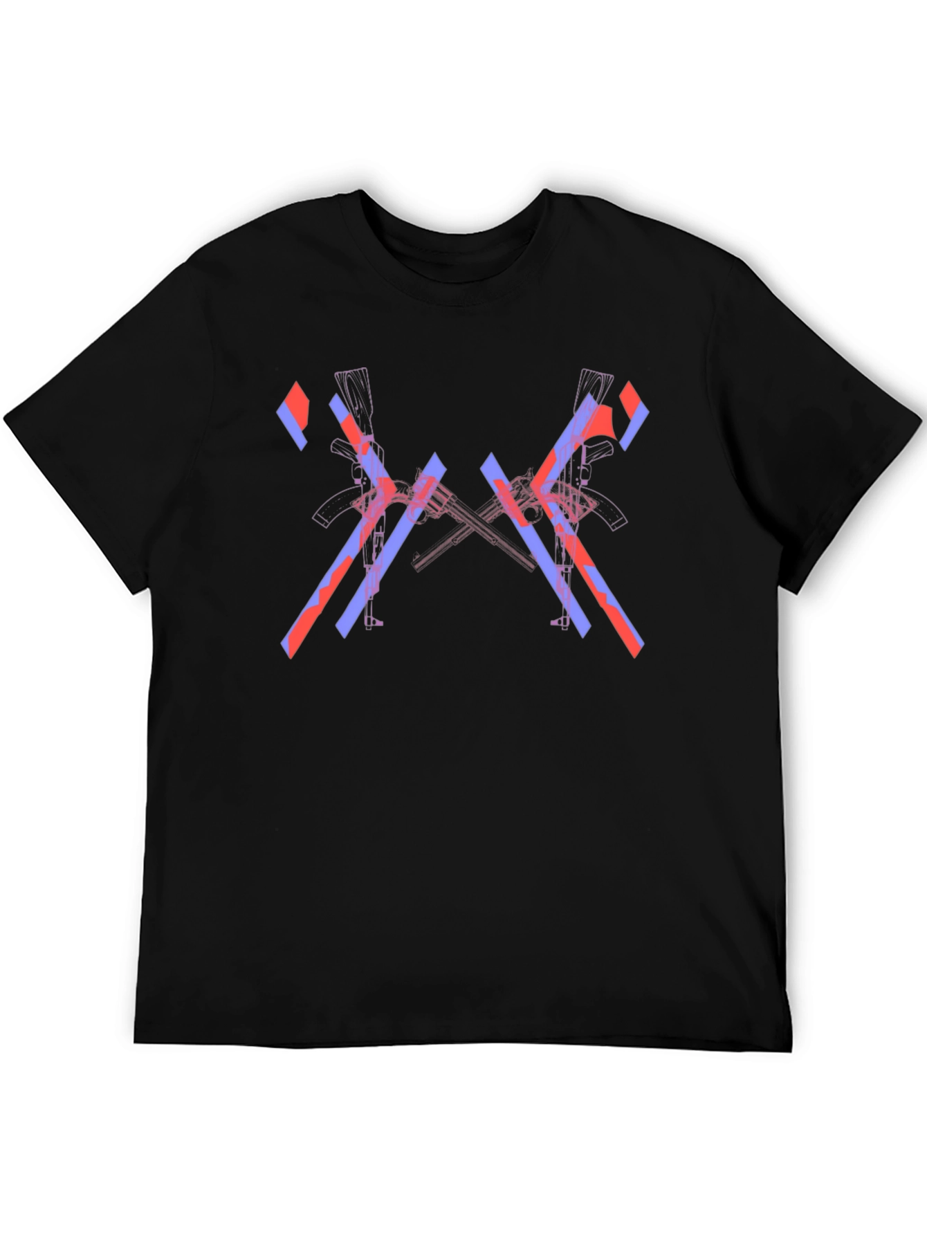 Edgy Graphic Print Black T-Shirt