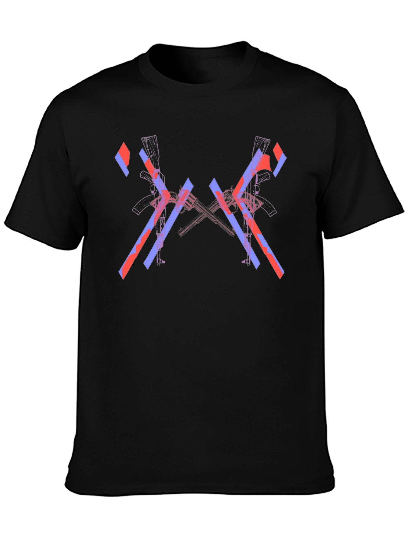 Edgy Graphic Print Black T-Shirt