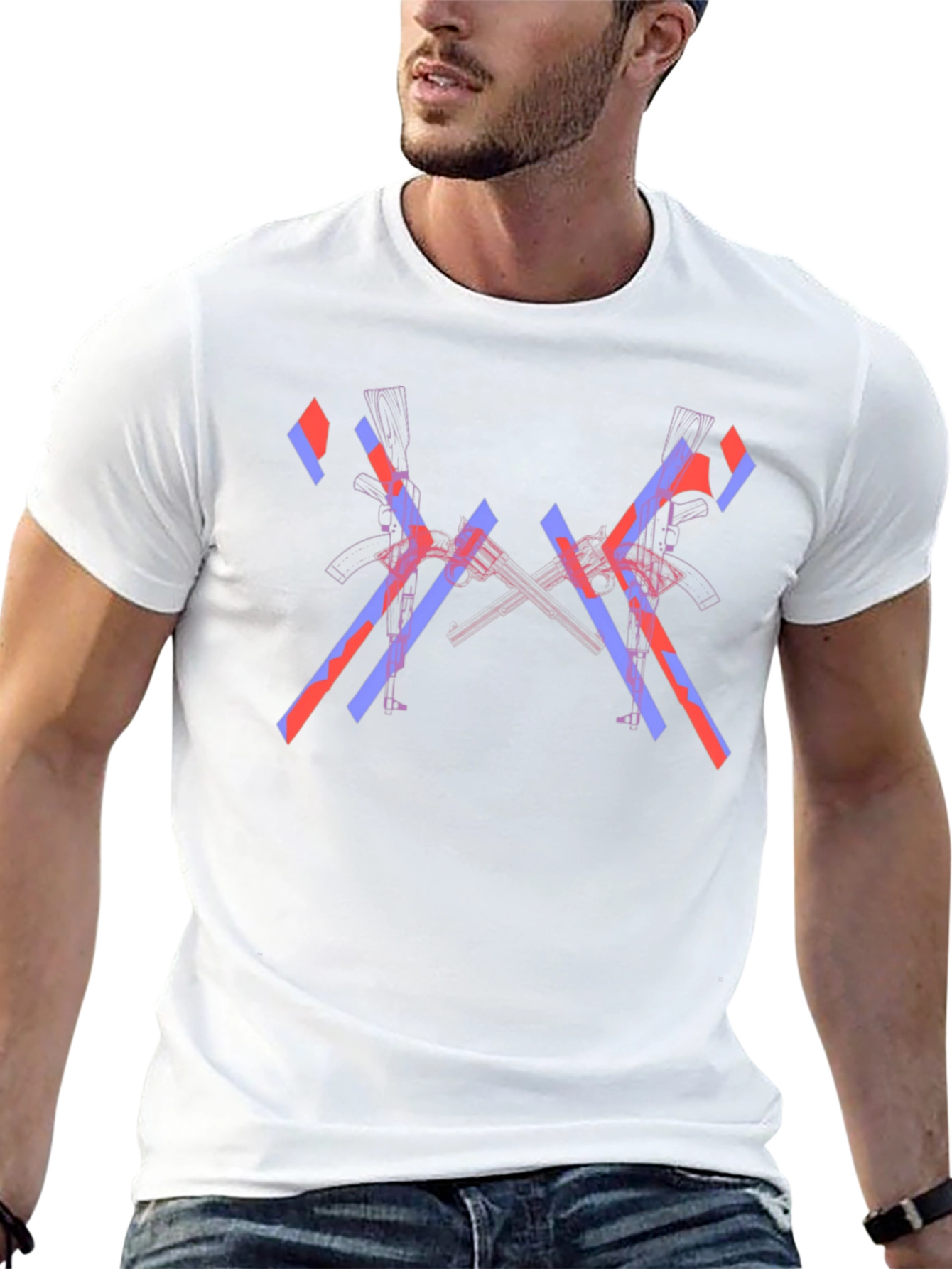 Edgy Graphic Print Black T-Shirt