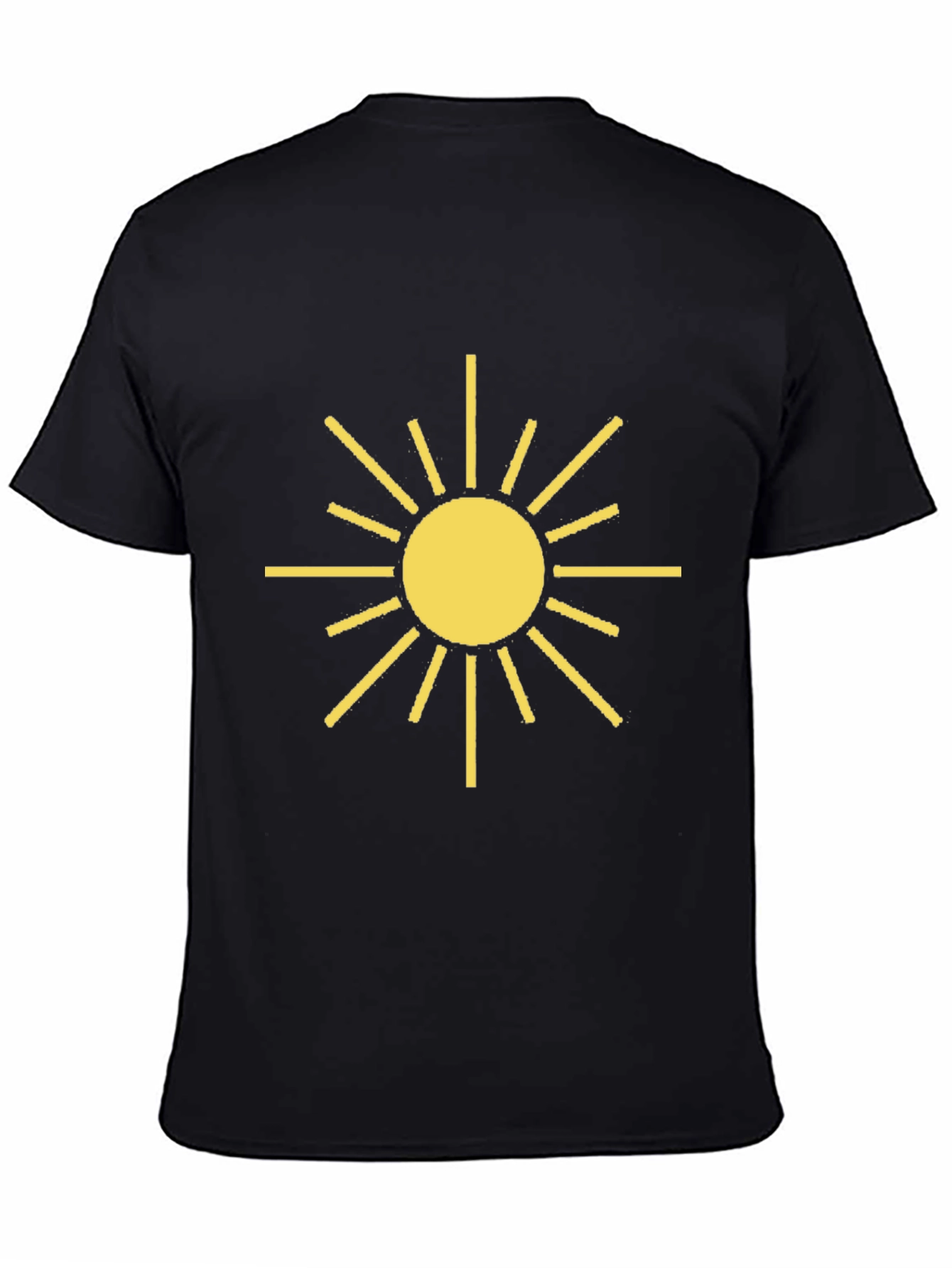 Radiant Sun Graphic Tee - Black Cotton T-Shirt