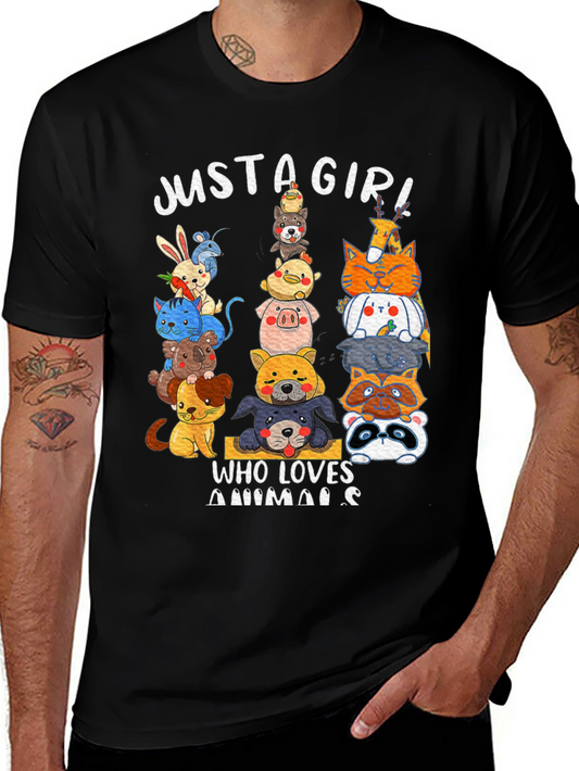 Just A Girl Who Loves Animals T-Shirt