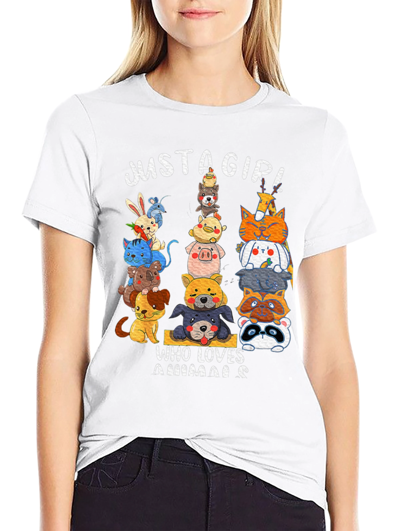 Just A Girl Who Loves Animals T-Shirt