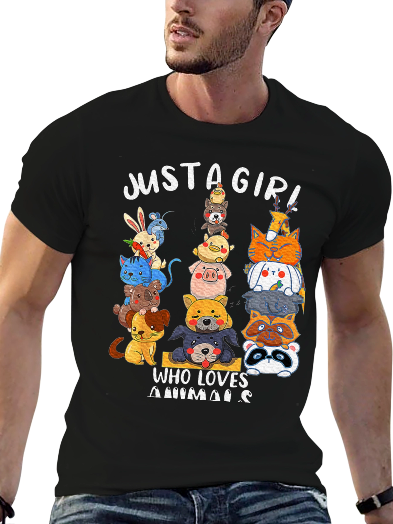 Just A Girl Who Loves Animals T-Shirt