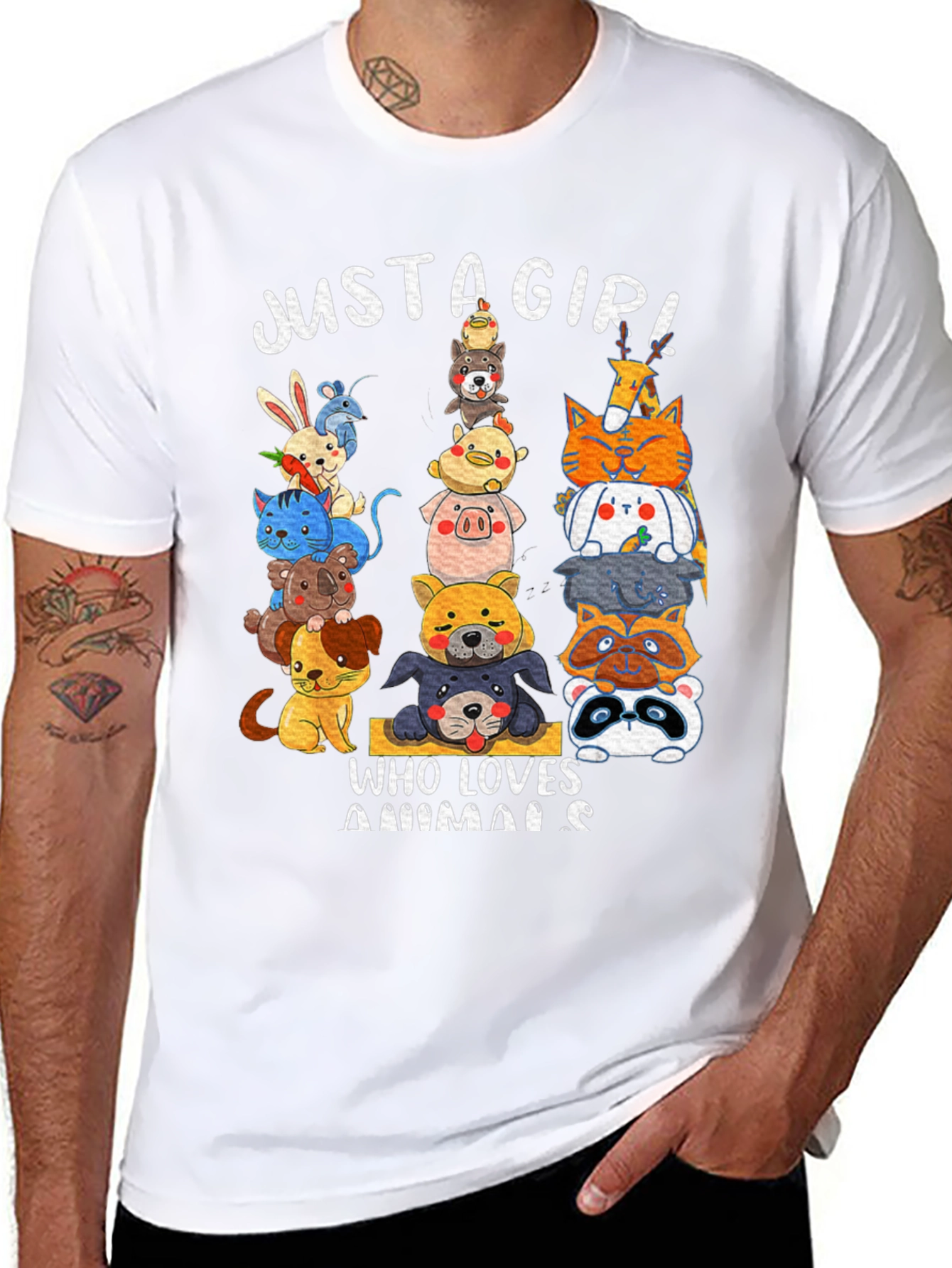 Just A Girl Who Loves Animals T-Shirt