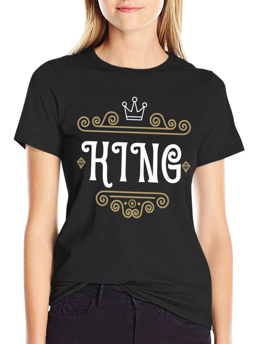 King Graphic Tee - Black Crew Neck T-Shirt