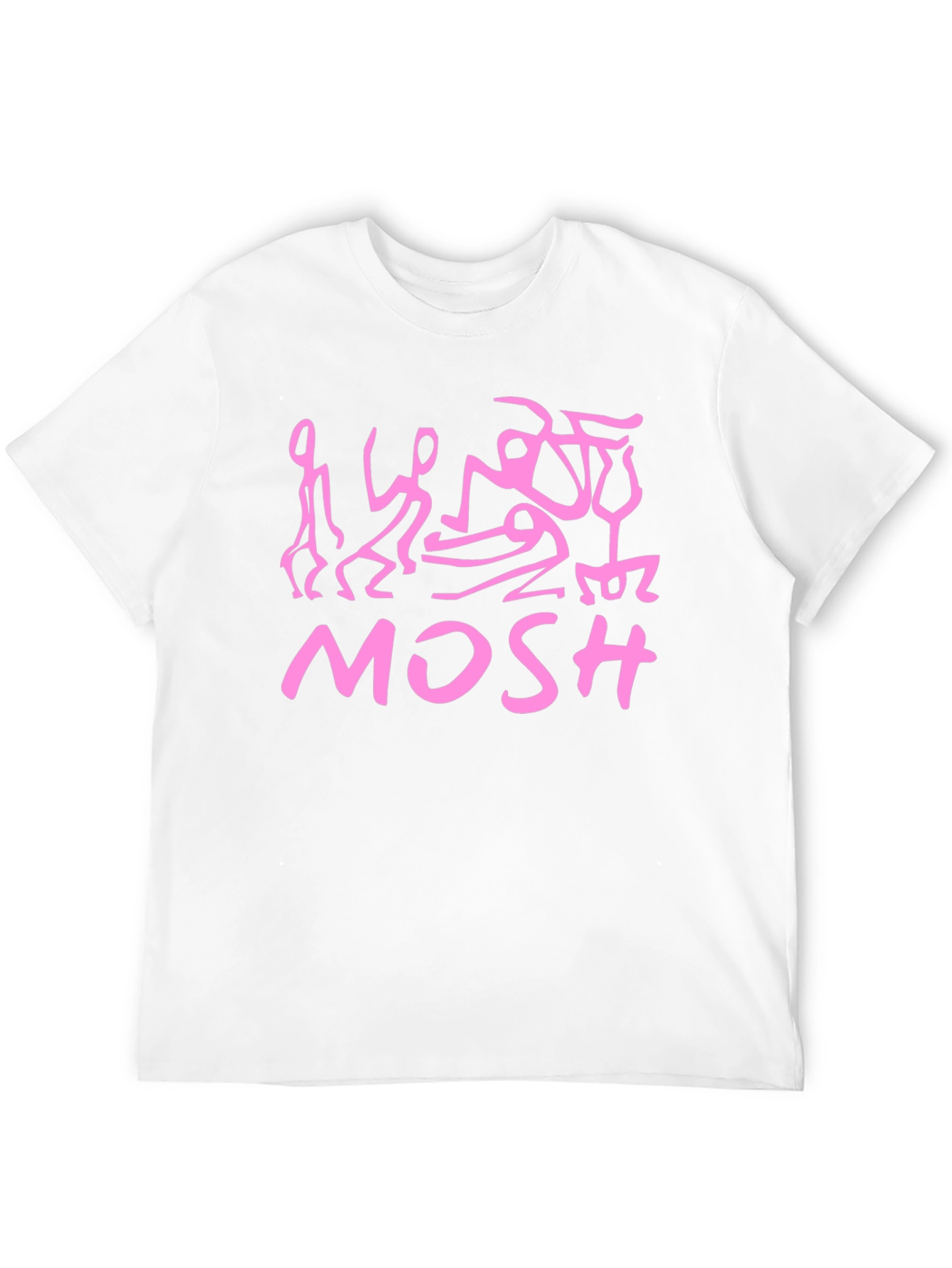 Black Mosh Graphic Tee - Unique Pink Design