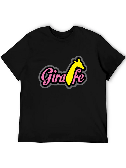 Giraffe T-Shirt - Black Cotton Blend Tee