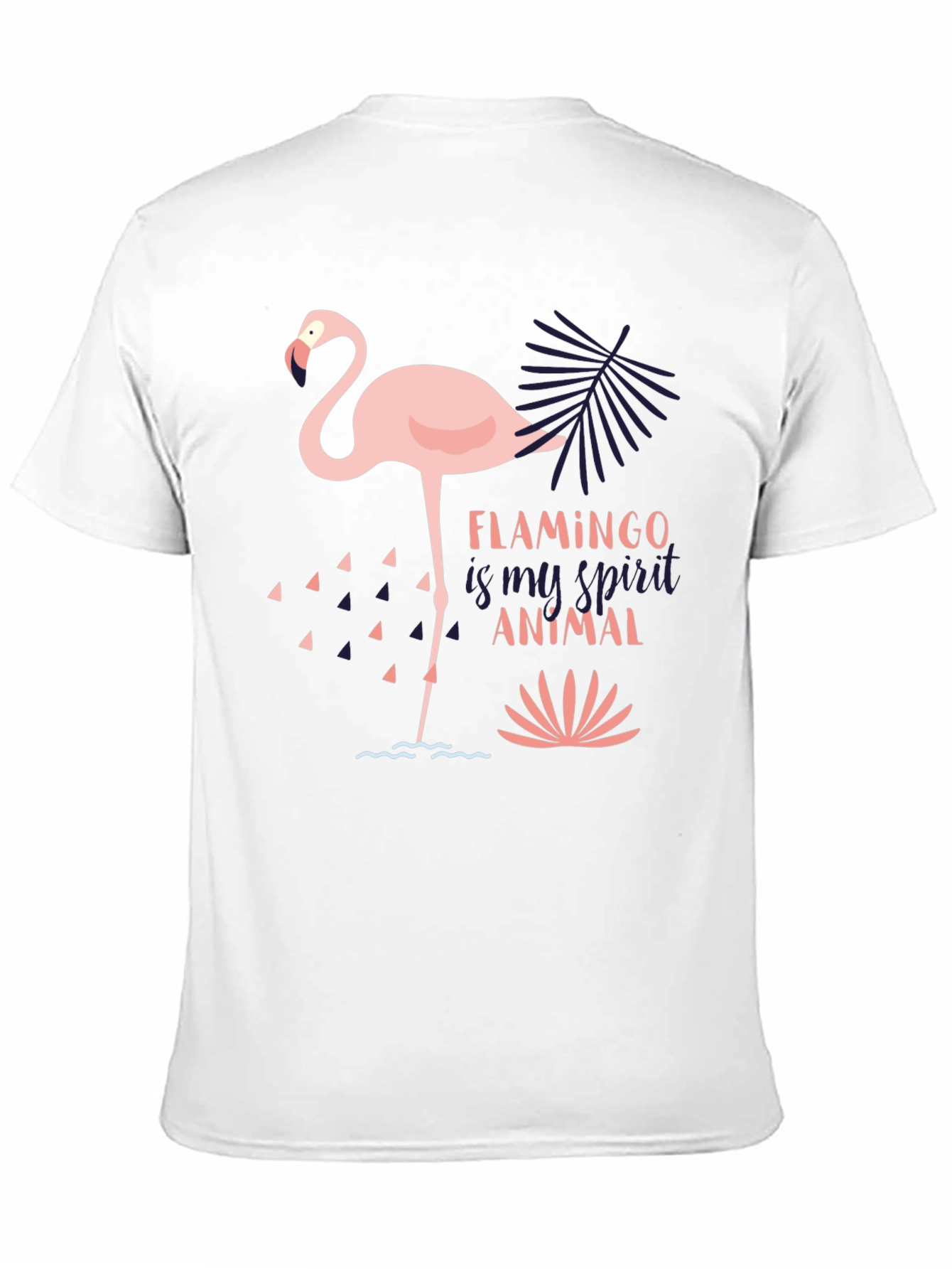 Flamingo Spirit Animal Graphic Tee - Black T-Shirt