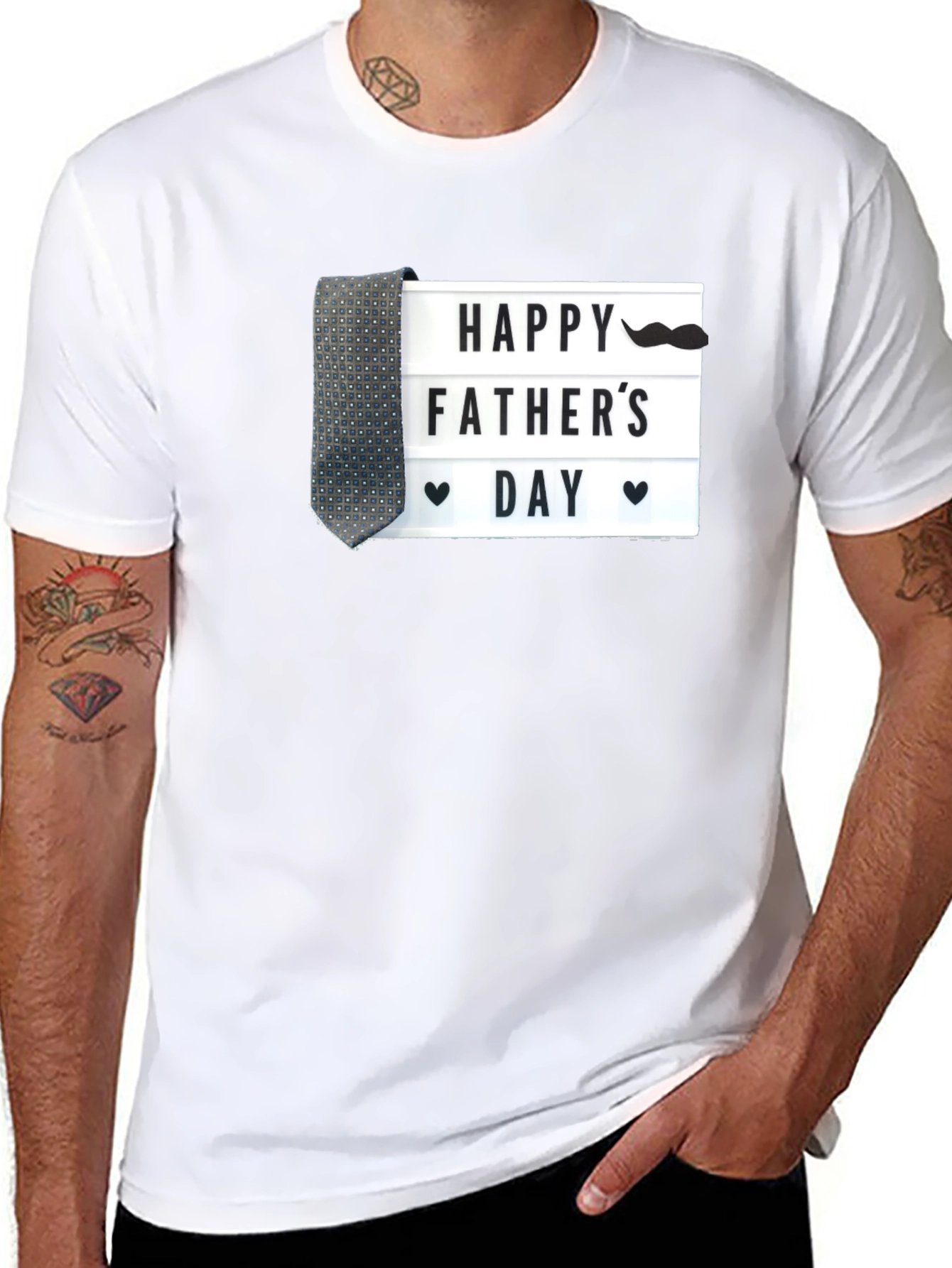 Happy Fathers Day Graphic Tee - Novelty T-Shirt