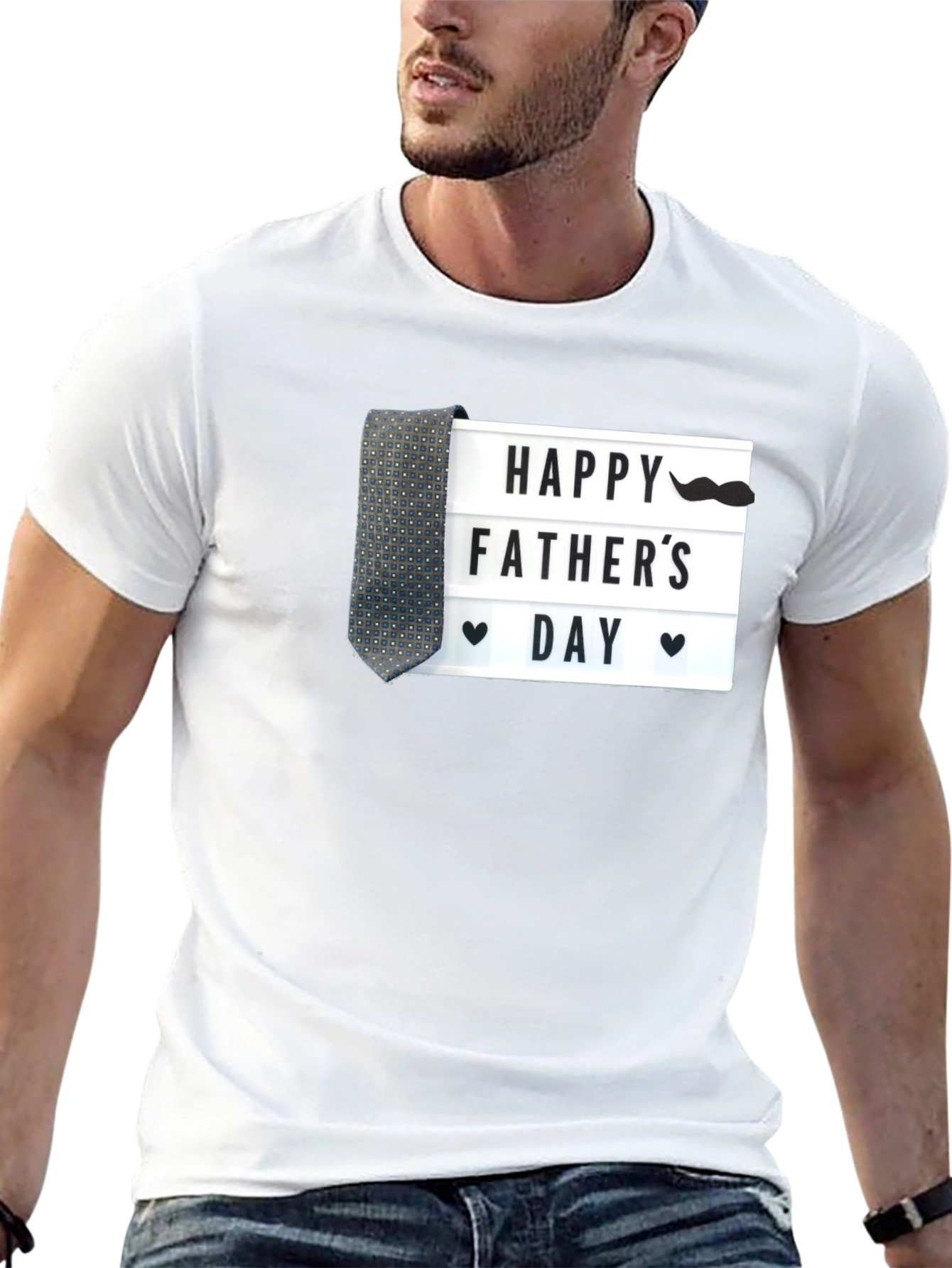 Happy Fathers Day Graphic Tee - Novelty T-Shirt