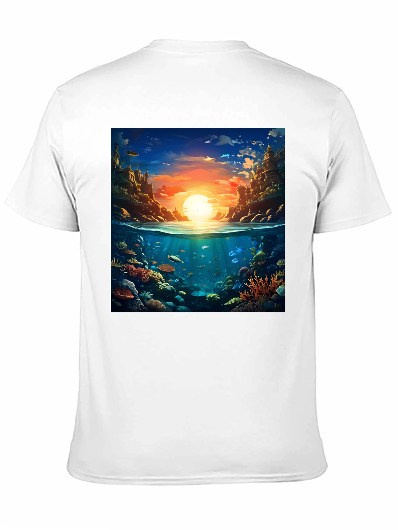 Ocean Reef Scene Graphic Tee - Dive into Style