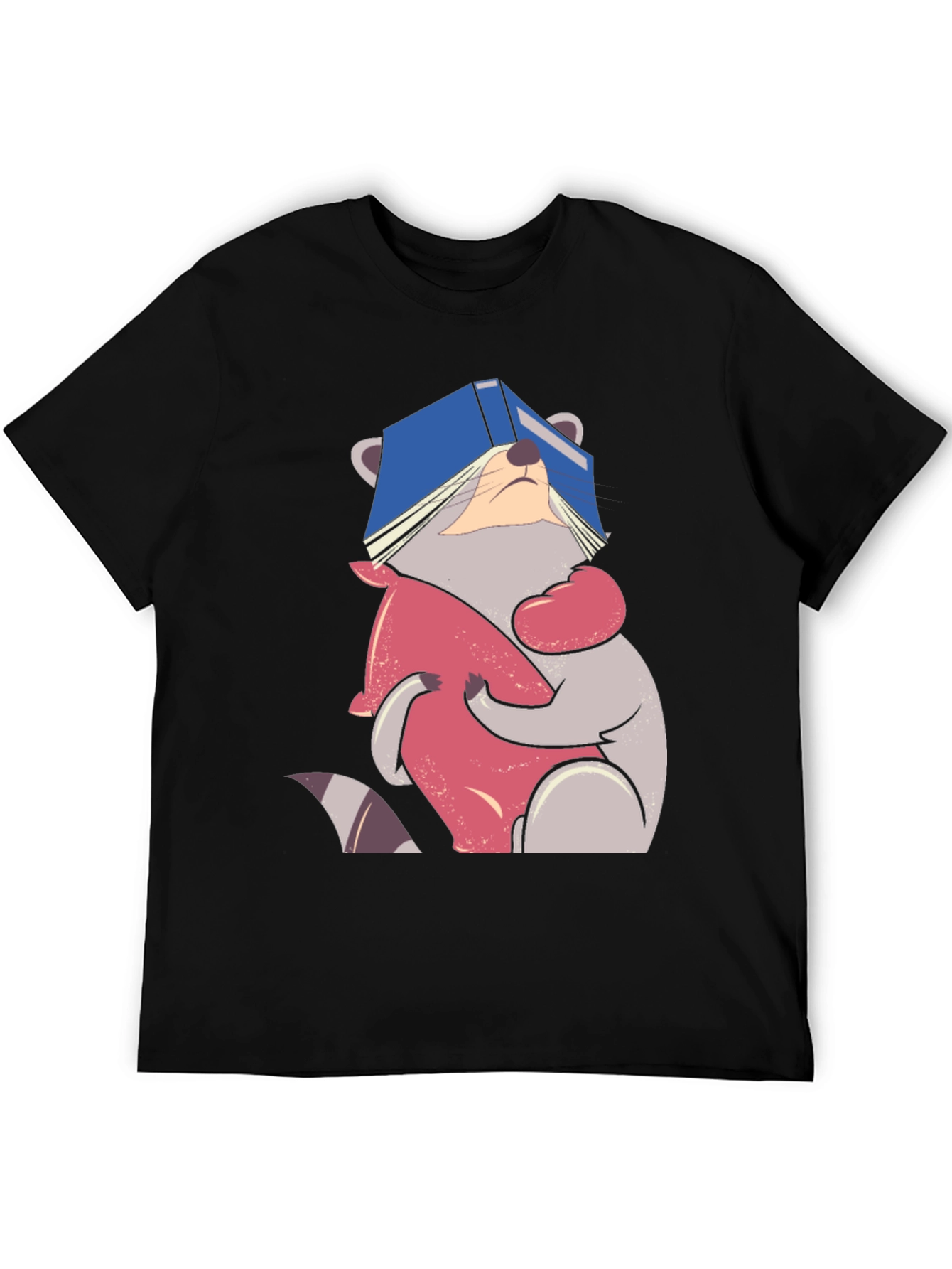 Raccoon Reading Book T-Shirt