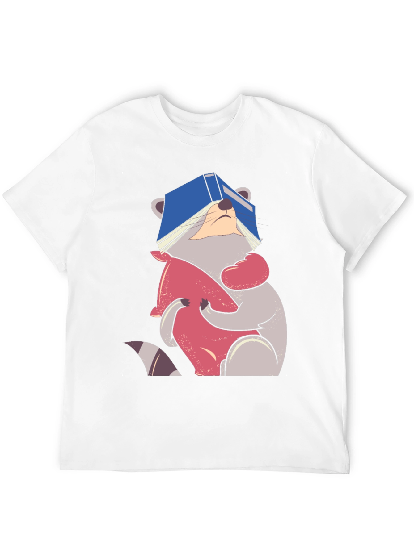 Raccoon Reading Book T-Shirt