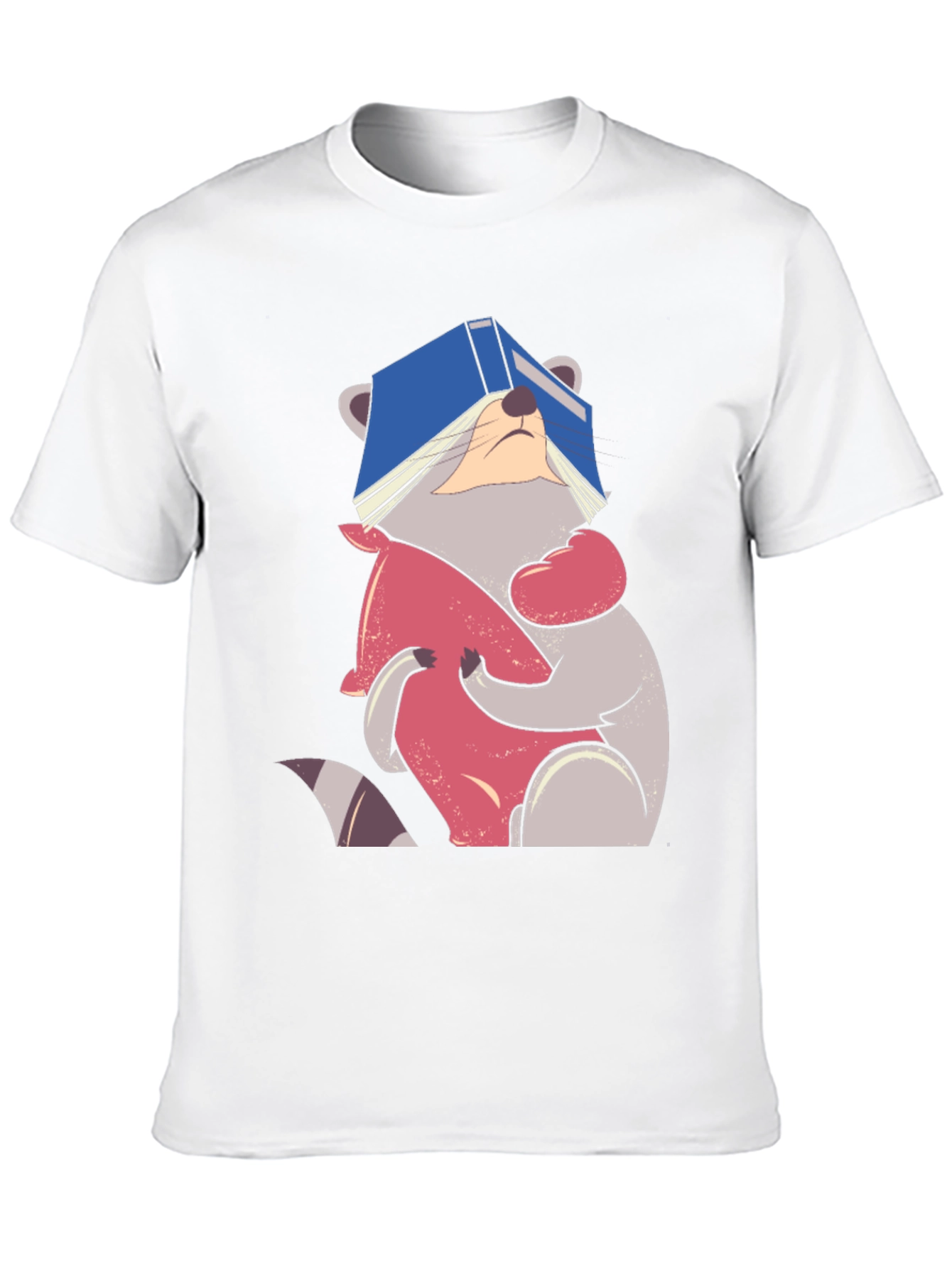 Raccoon Reading Book T-Shirt