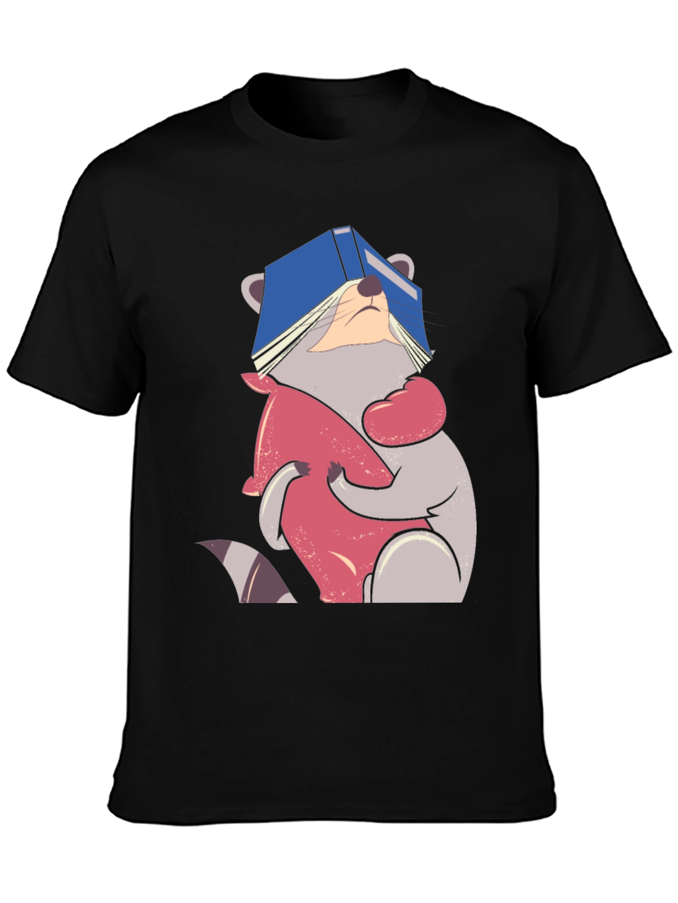 Raccoon Reading Book T-Shirt