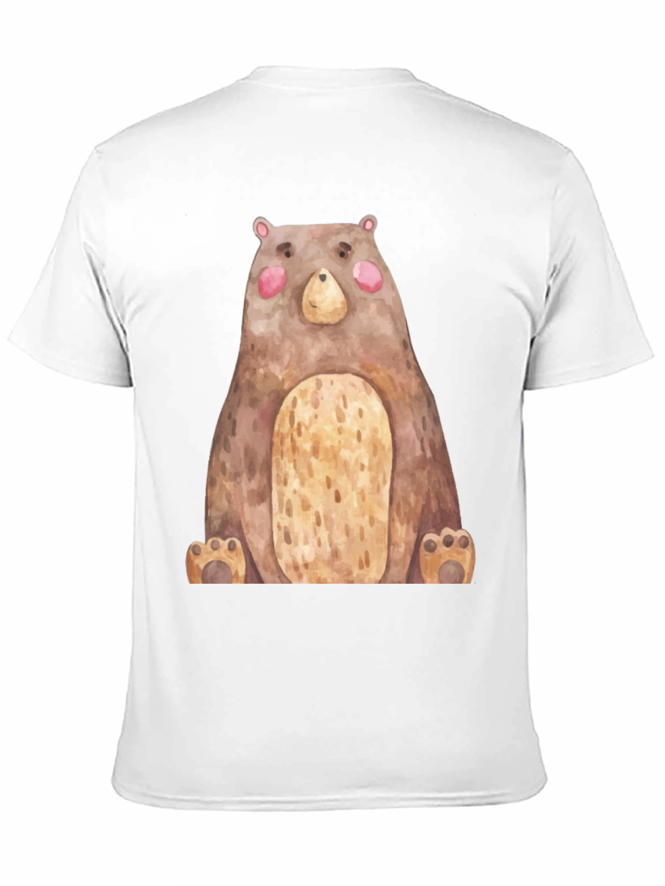 Cute Bear Graphic Print Crew Neck T-Shirt