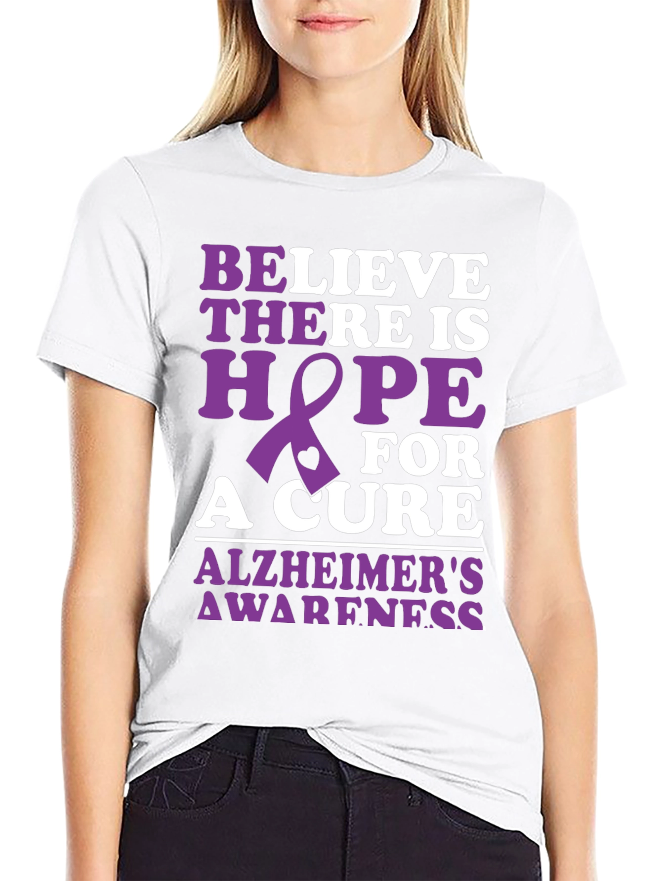 Alzheimers Awareness T-Shirt - Hope for a Cure