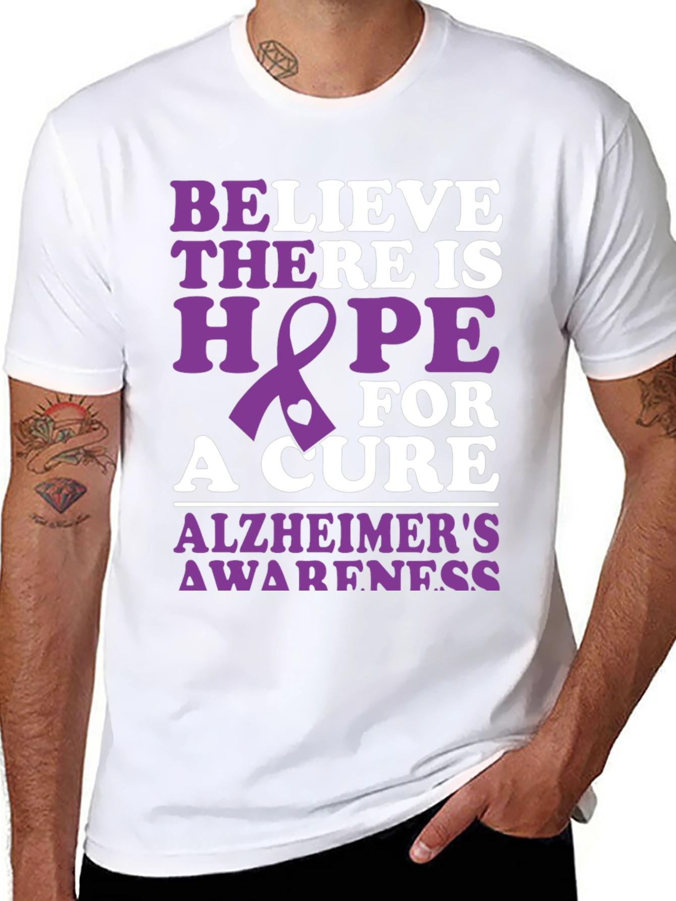 Alzheimers Awareness T-Shirt - Hope for a Cure