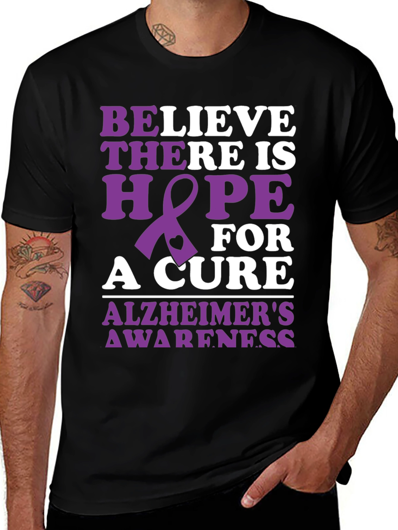 Alzheimers Awareness T-Shirt - Hope for a Cure