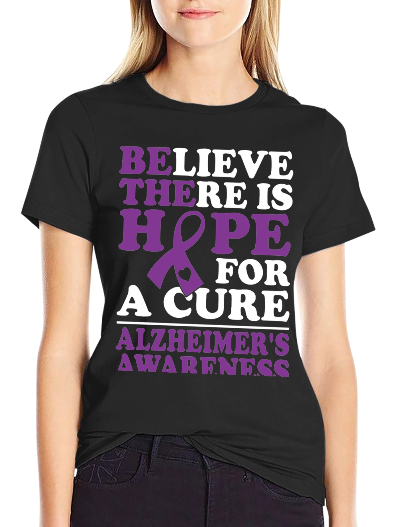 Alzheimers Awareness T-Shirt - Hope for a Cure