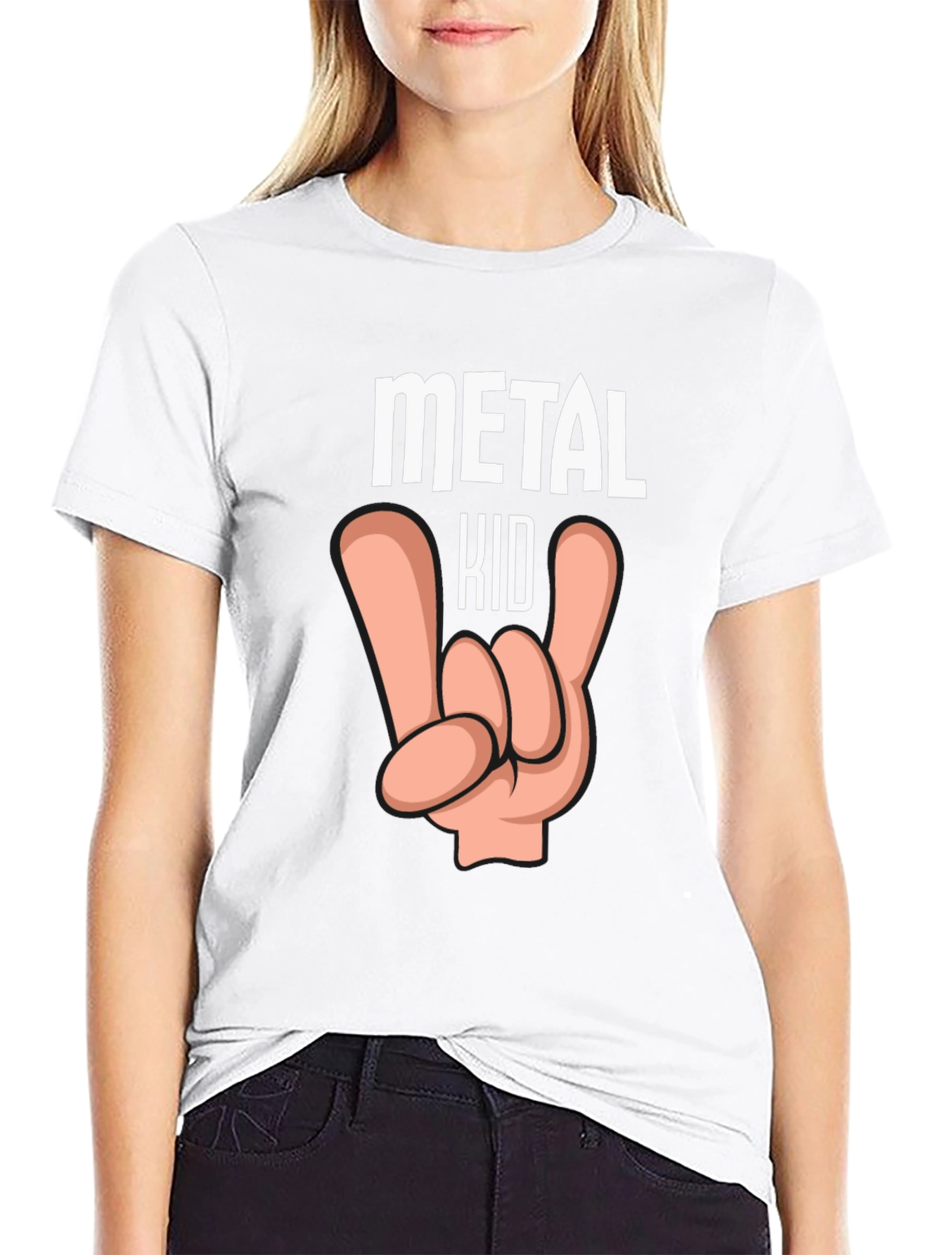 Metal Kid Graphic T-Shirt Rock and Roll Tee