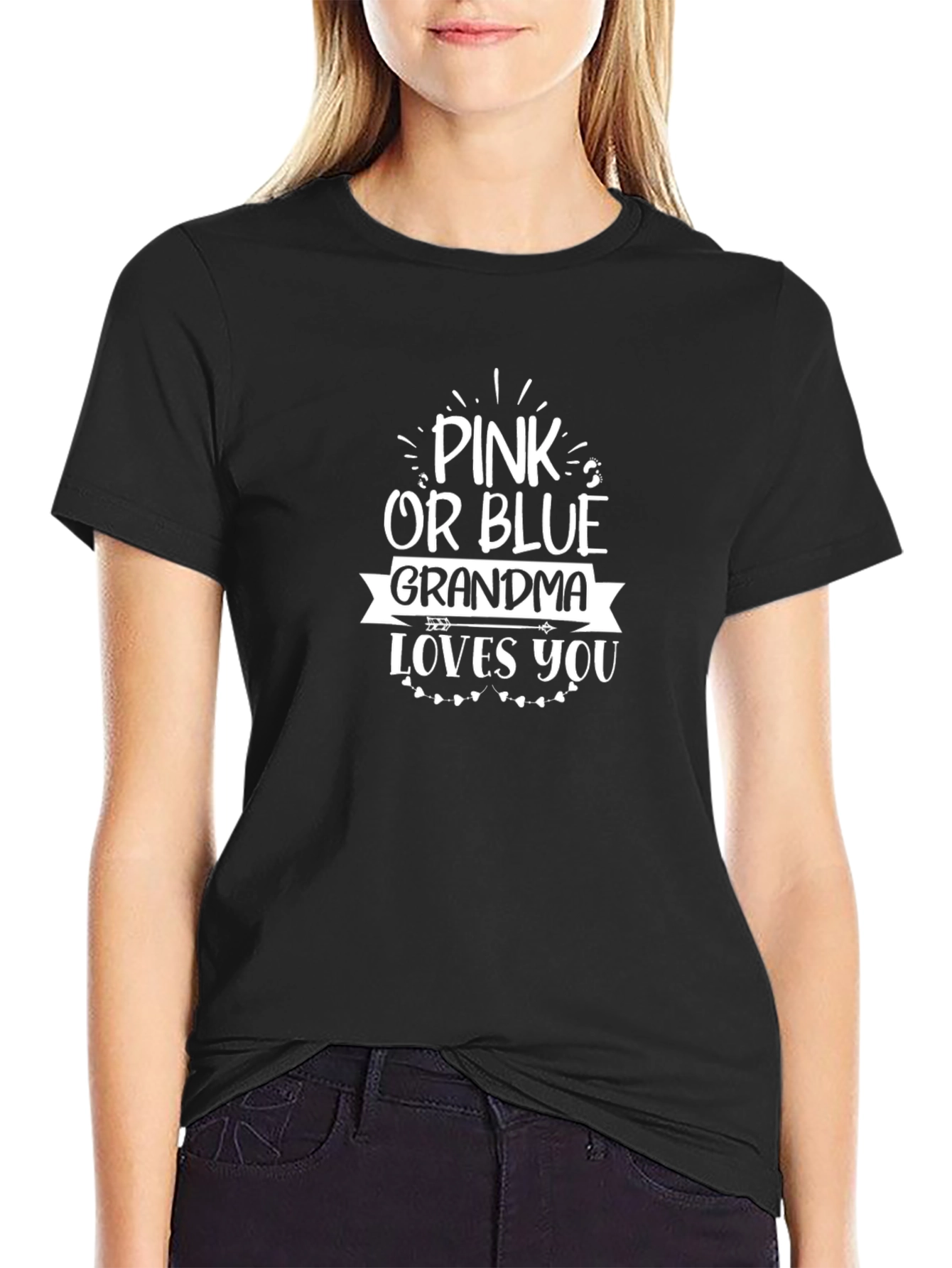 Pink or Blue Grandma Loves You T-Shirt