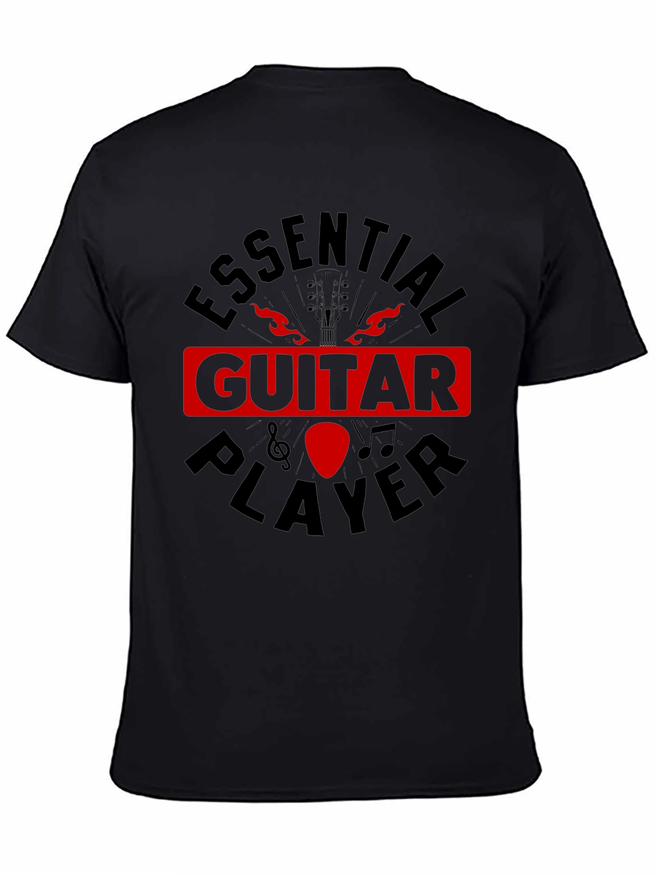 Essential Guitar Player Black Graphic Tee