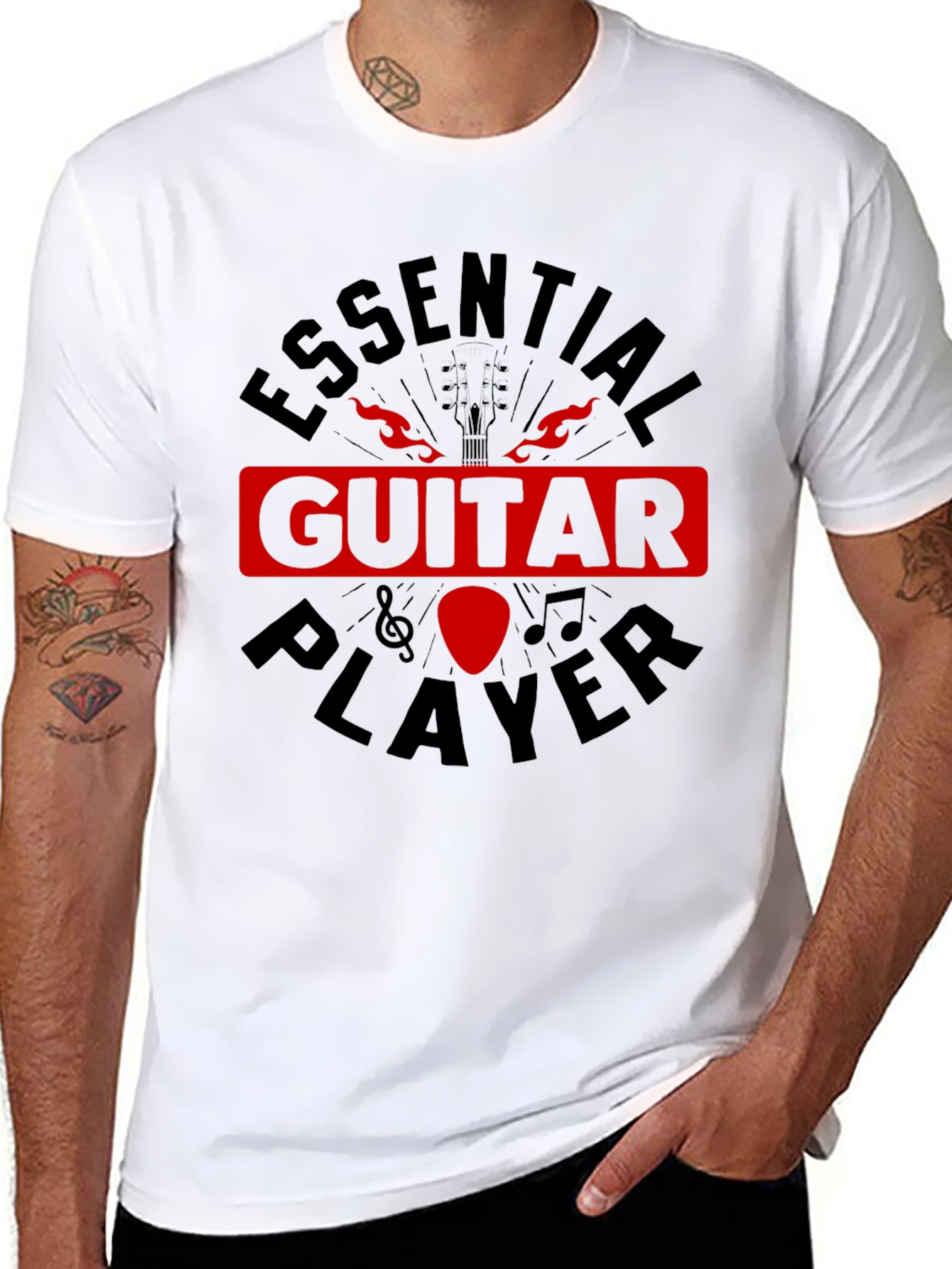 Essential Guitar Player Black Graphic Tee