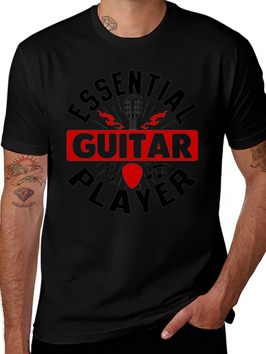 Essential Guitar Player Black Graphic Tee