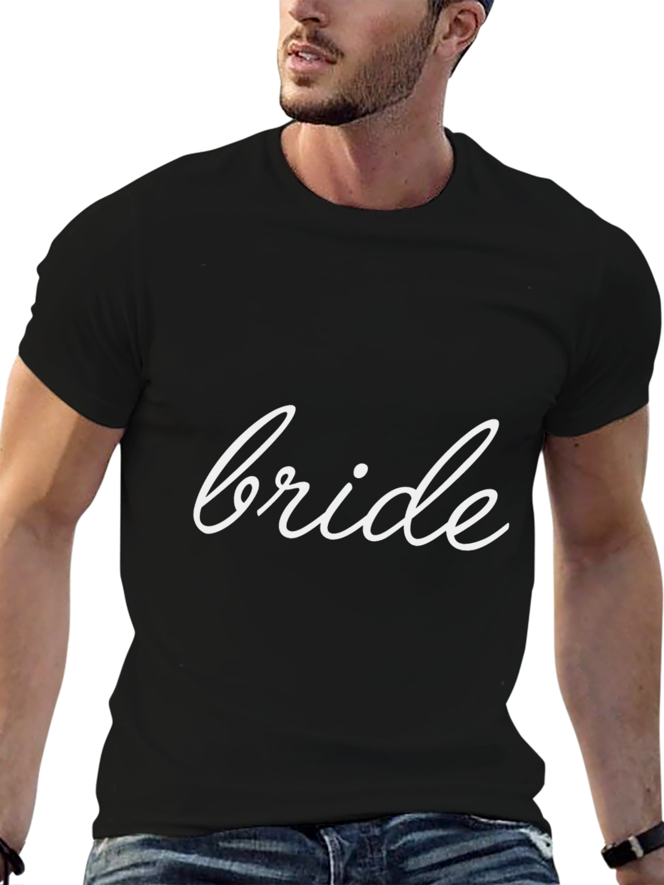 Bride Graphic Tee - Black Cotton Casual Shirt