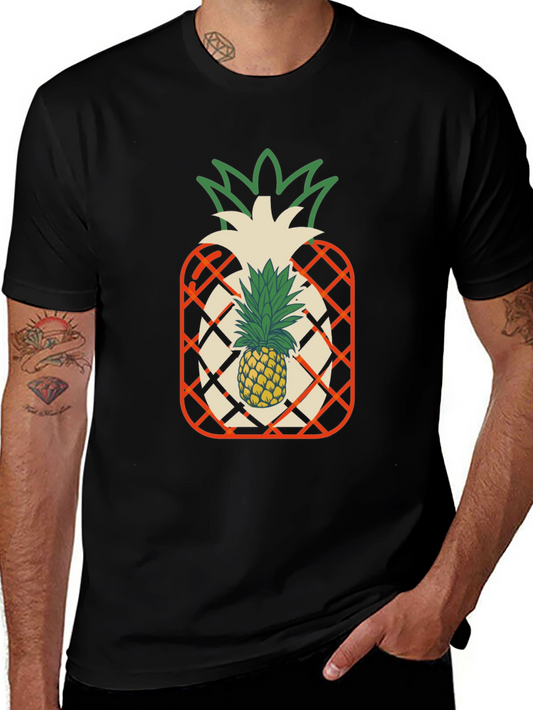 Pineapple Graphic Black T-Shirt
