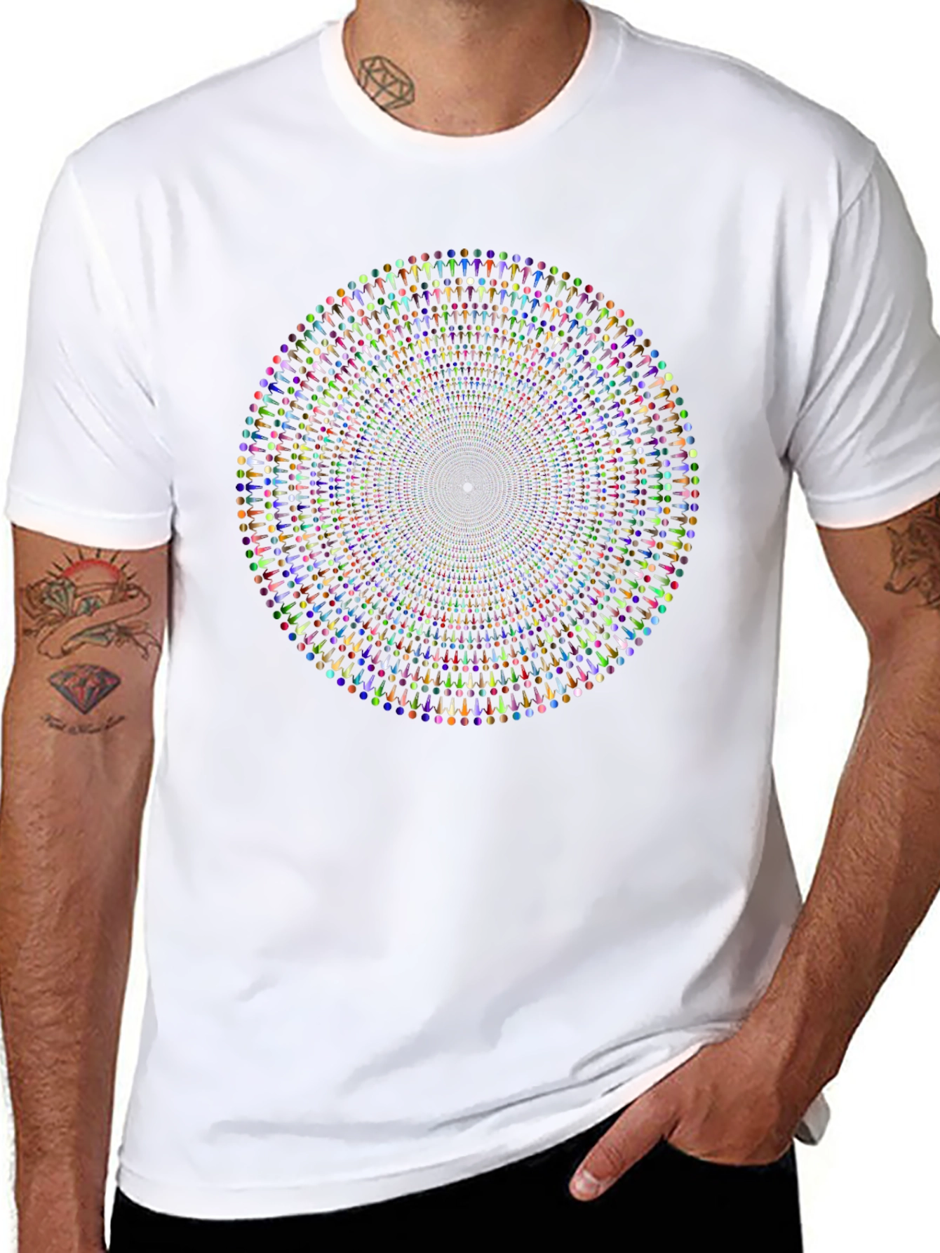 Hypnotic Circle T-Shirt - Unique Graphic Tee