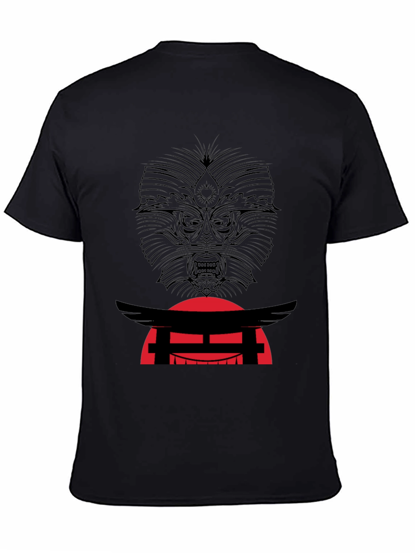 Graphic Tee: Japanese Gate & Mask Design