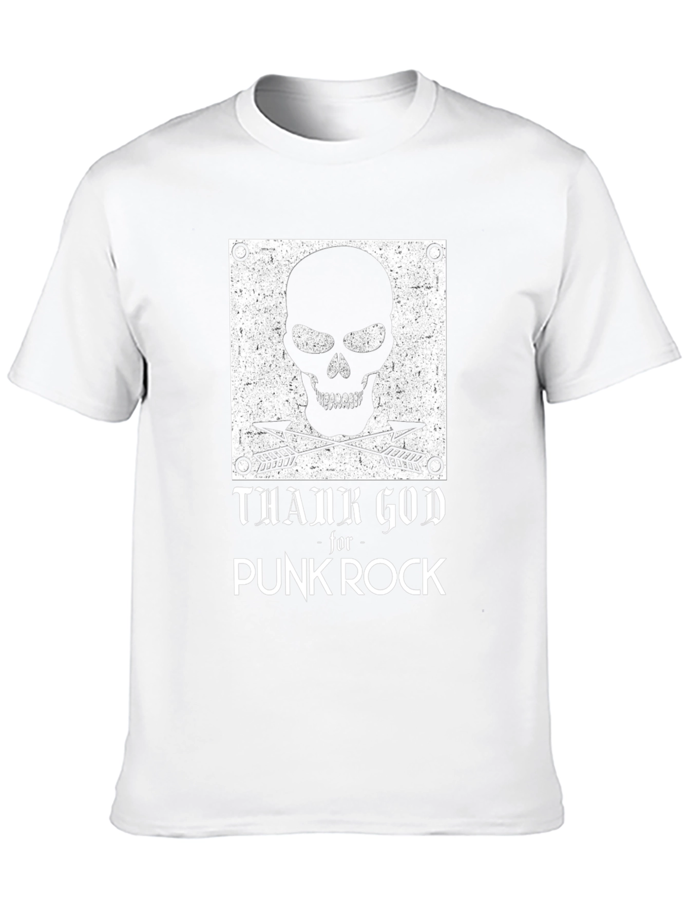 Punk Rock Skull Graphic T-Shirt