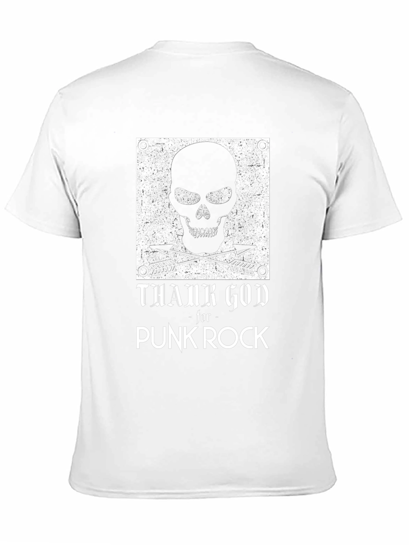 Punk Rock Skull Graphic T-Shirt
