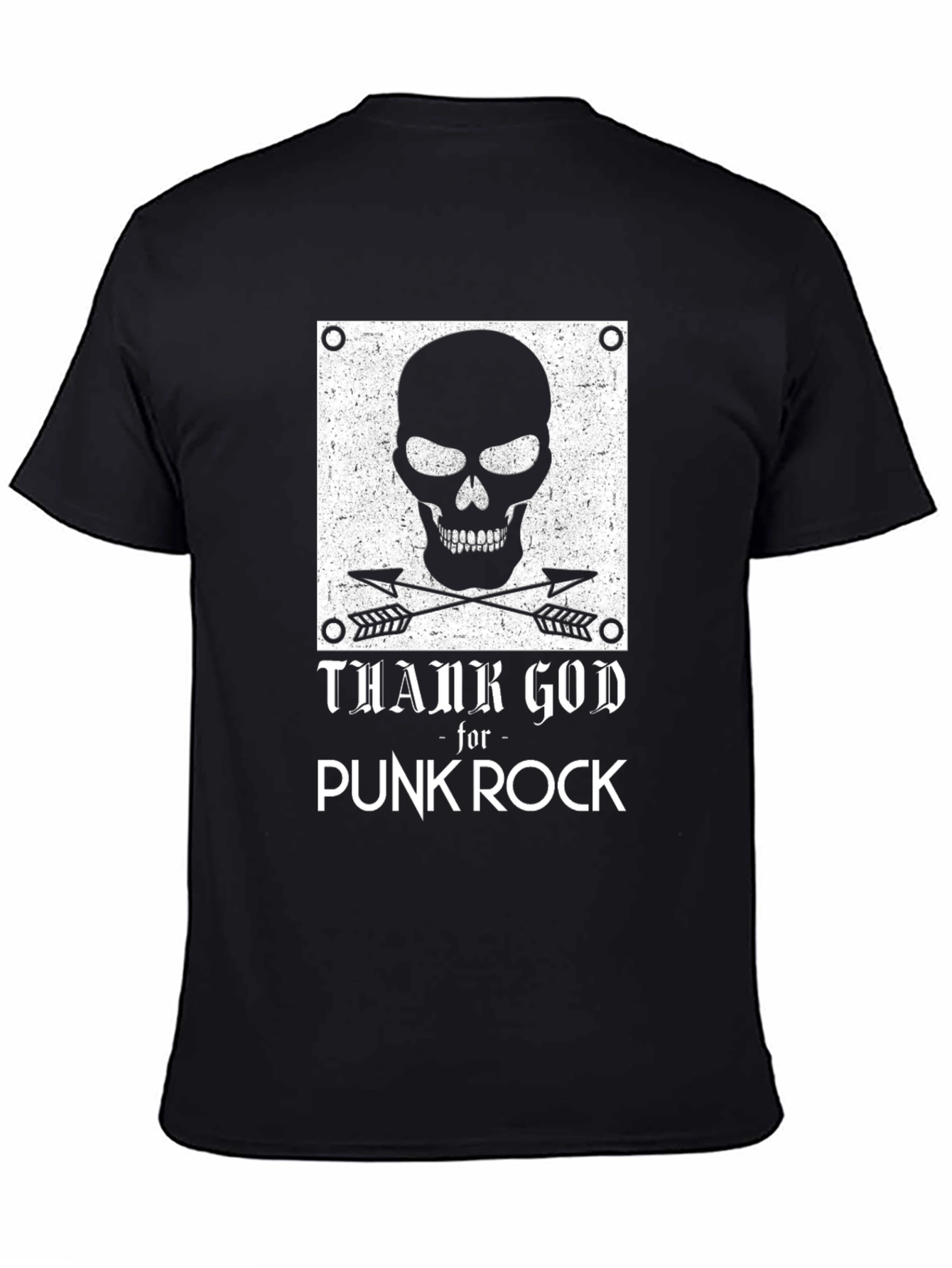 Punk Rock Skull Graphic T-Shirt