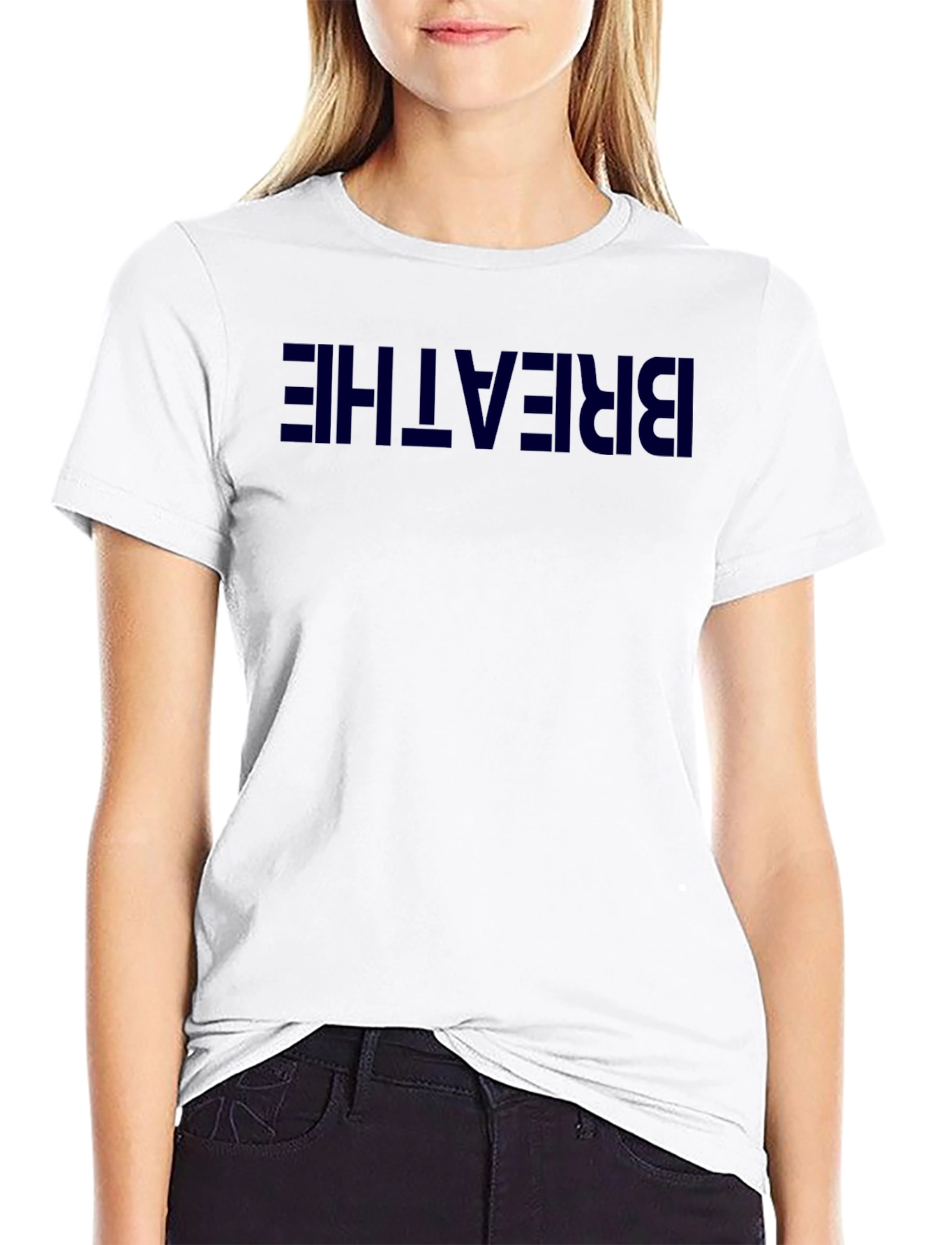Breathe Graphic T-Shirt - Relaxed Fit Cotton Tee