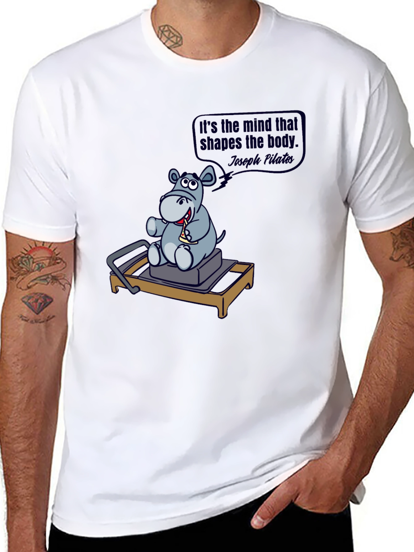 Pilates Hippo Tee - Mind Shapes Body