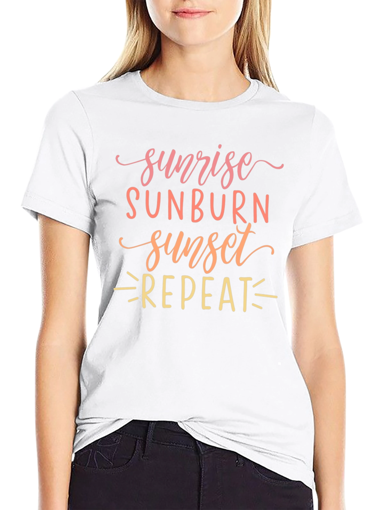 Sunrise Sunburn Sunset Repeat T-Shirt