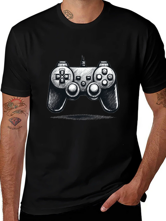 Gamer Style: Black Controller Graphic Tee