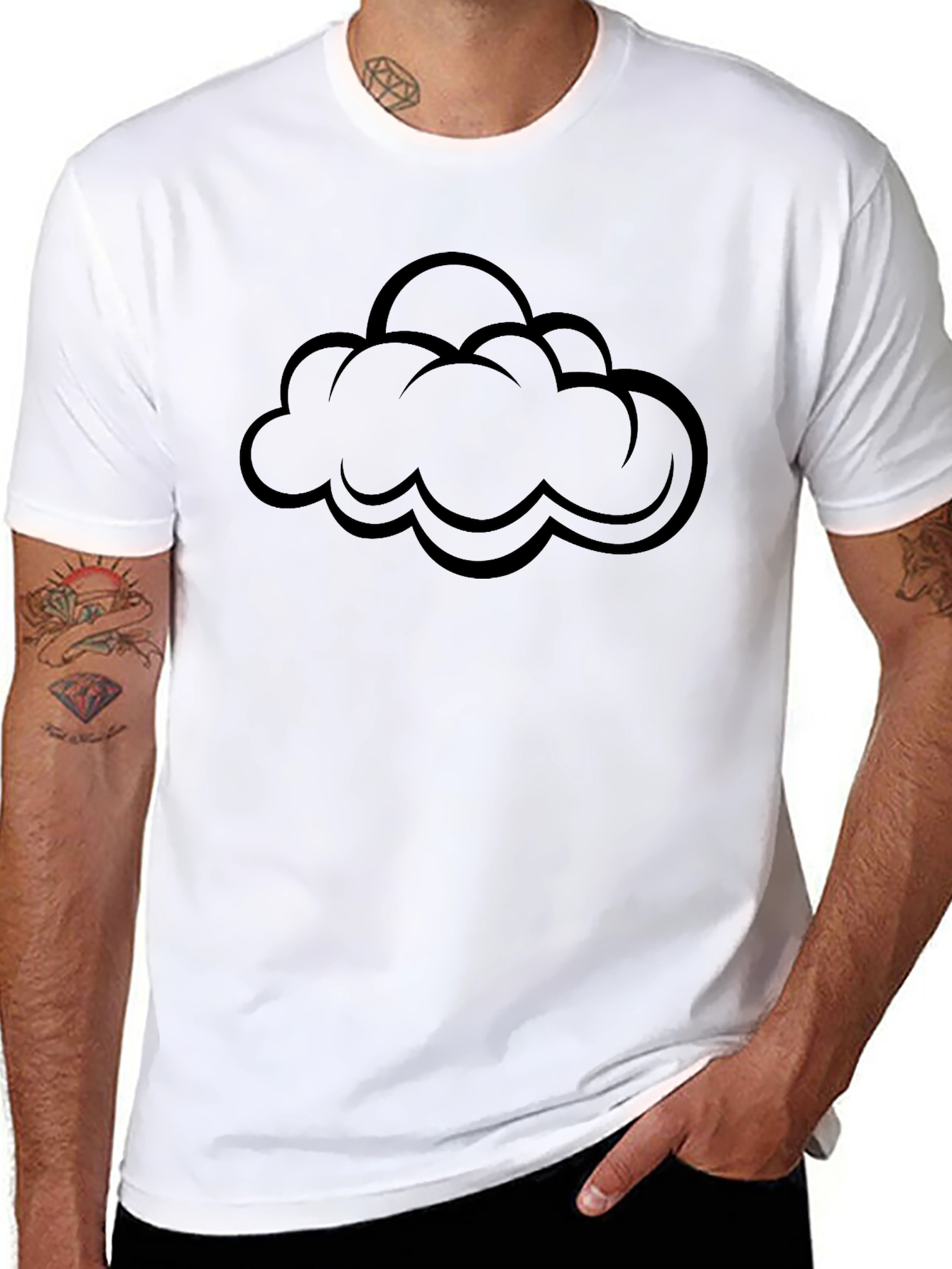 Black Cloud Graphic T-Shirt - Stylish & Comfortable
