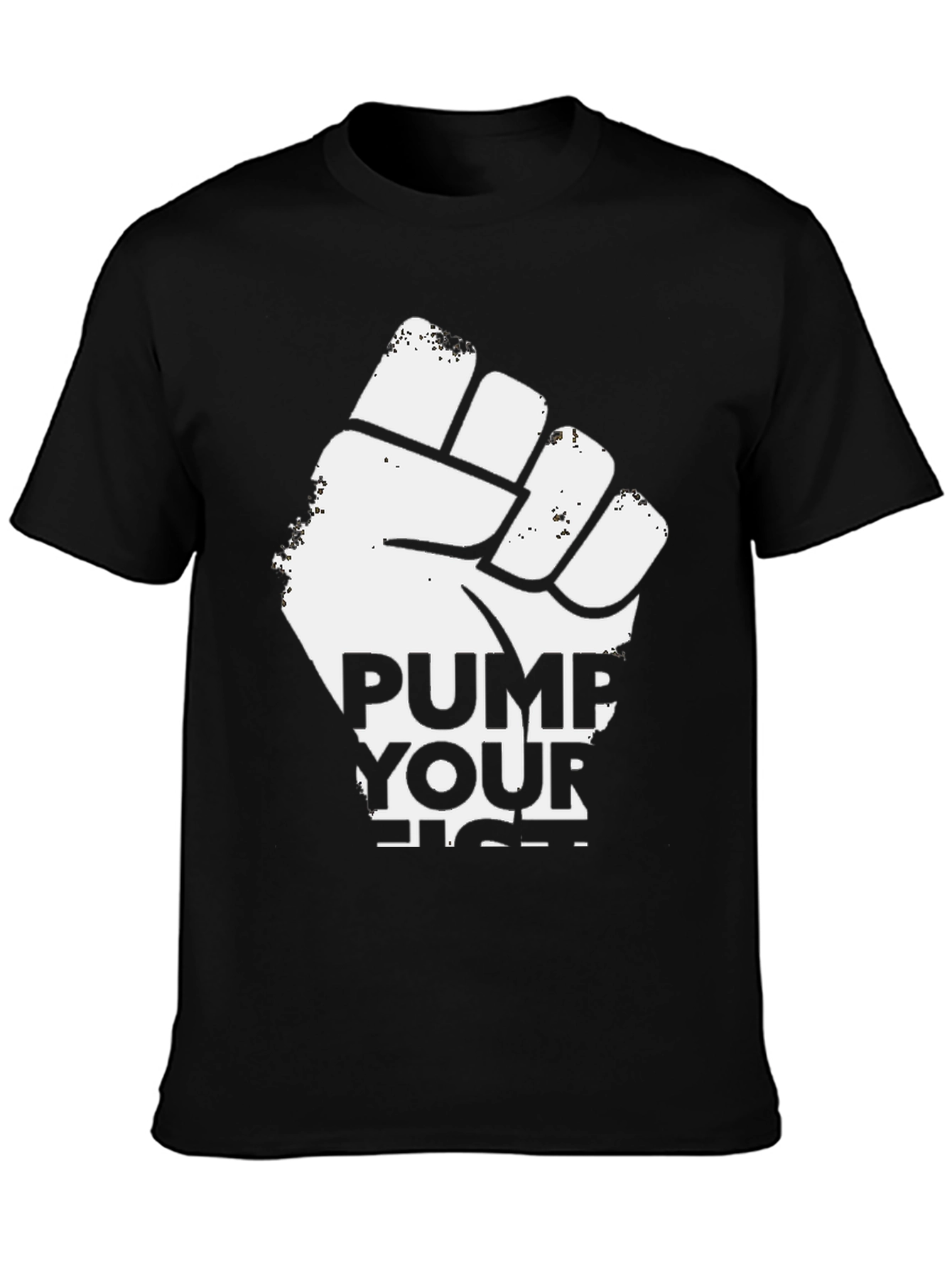 Pump Your Fist Graphic T-Shirt - Black Cotton Tee