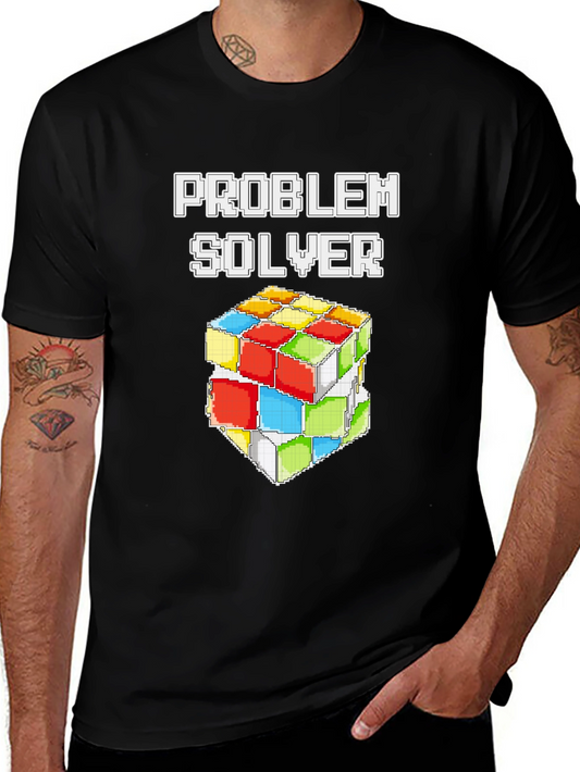 Problem Solver Rubiks Cube Graphic Tee - Black