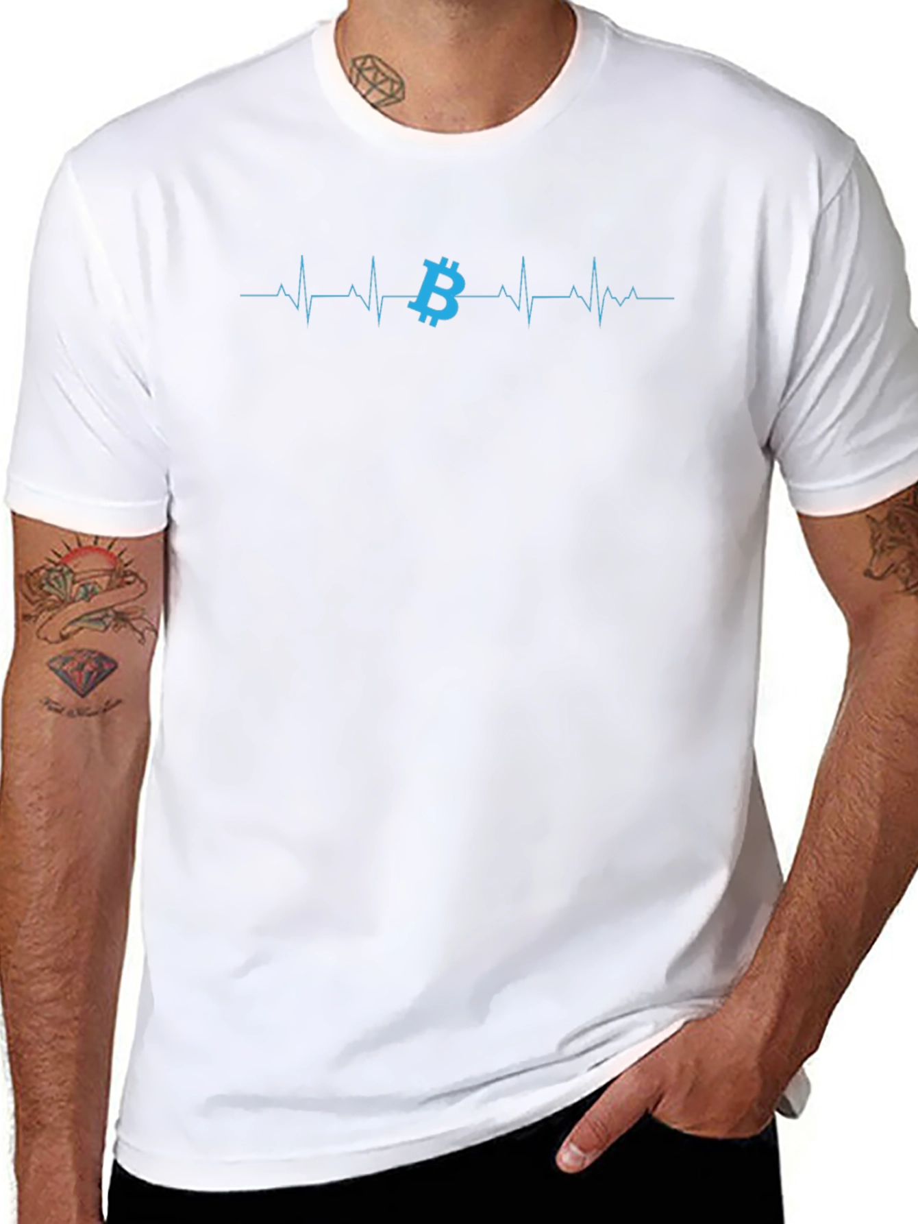Bitcoin Heartbeat Graphic T-Shirt - Crypto Tee
