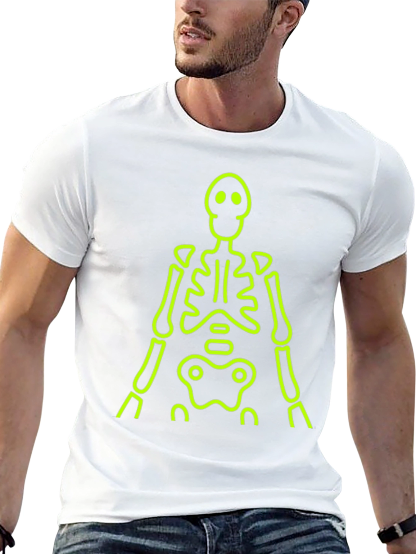 Neon Skeleton Black T-Shirt
