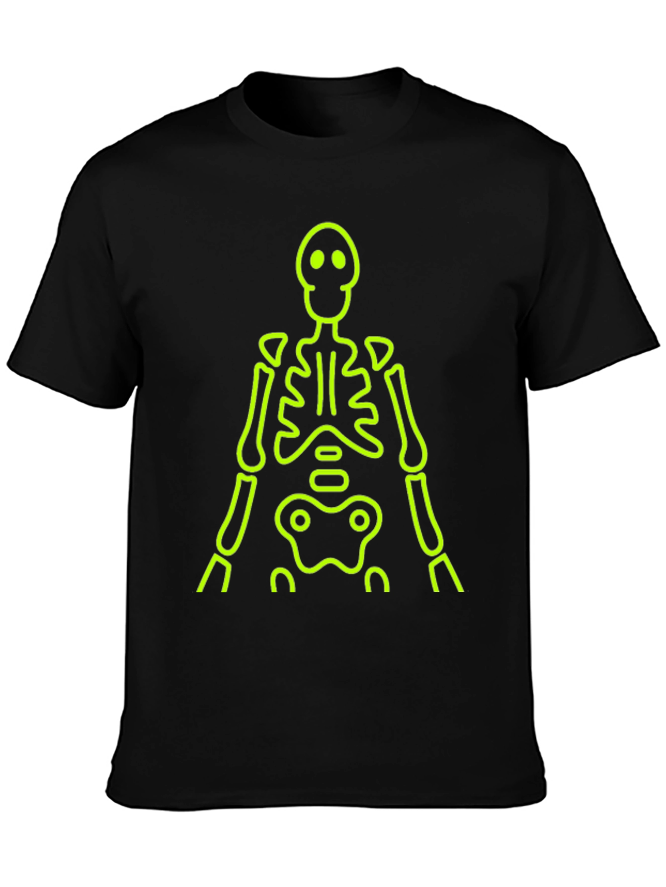 Neon Skeleton Black T-Shirt