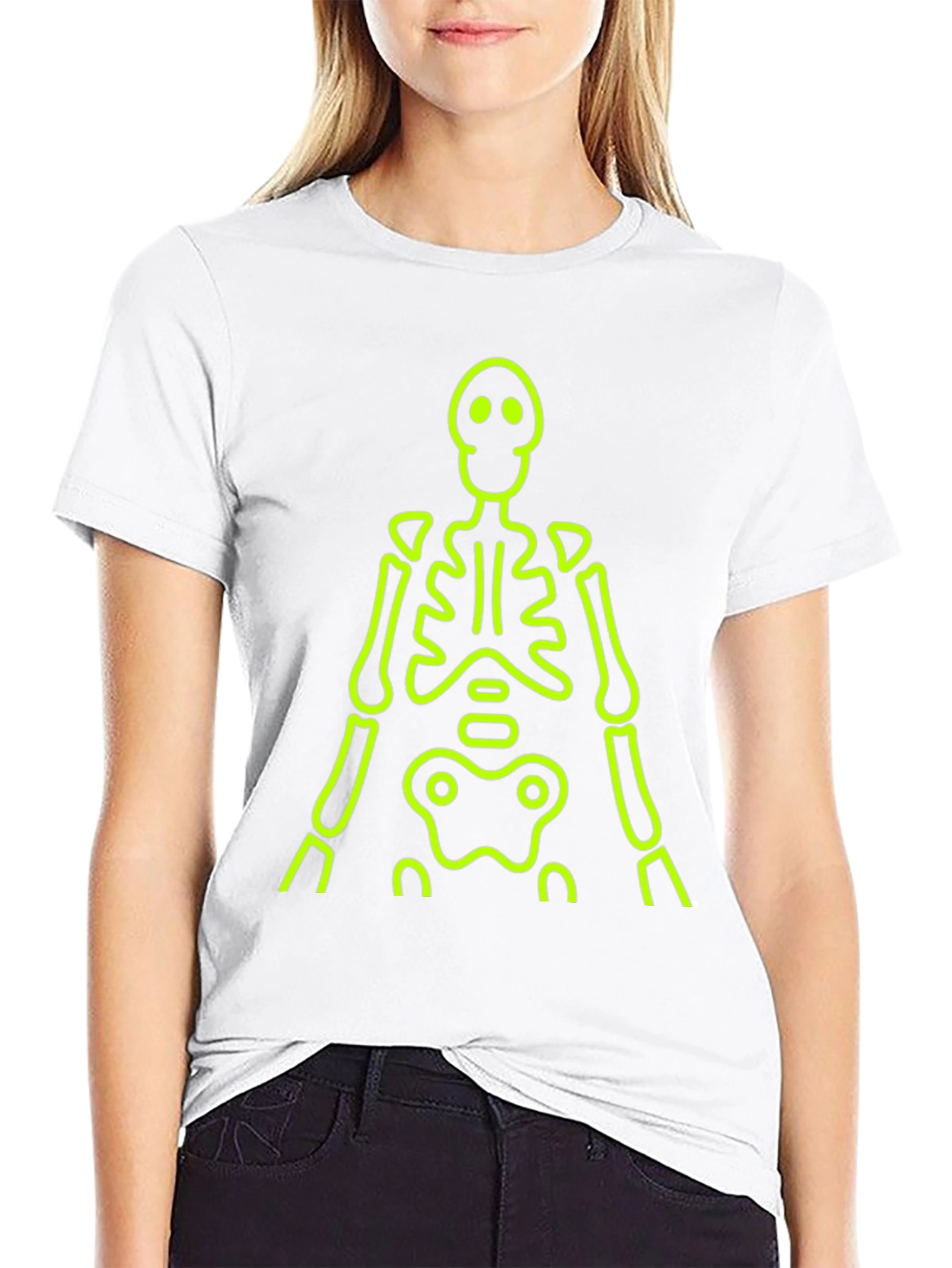 Neon Skeleton Black T-Shirt
